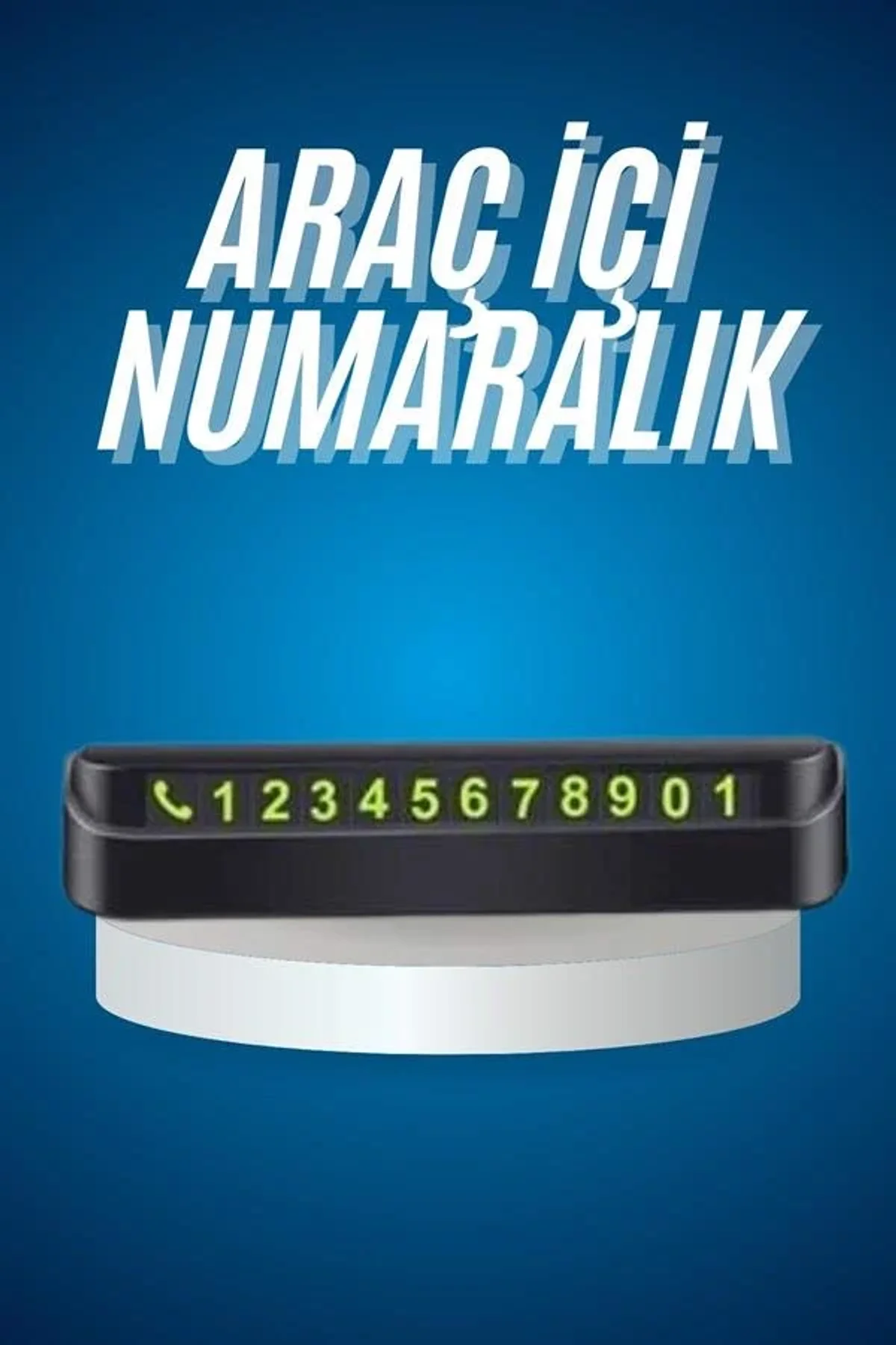 Araç İçi Numaratör Numaralık Oto Cam Kartı Fosforlu Numaratör - Just Cheap Store Görsel 3