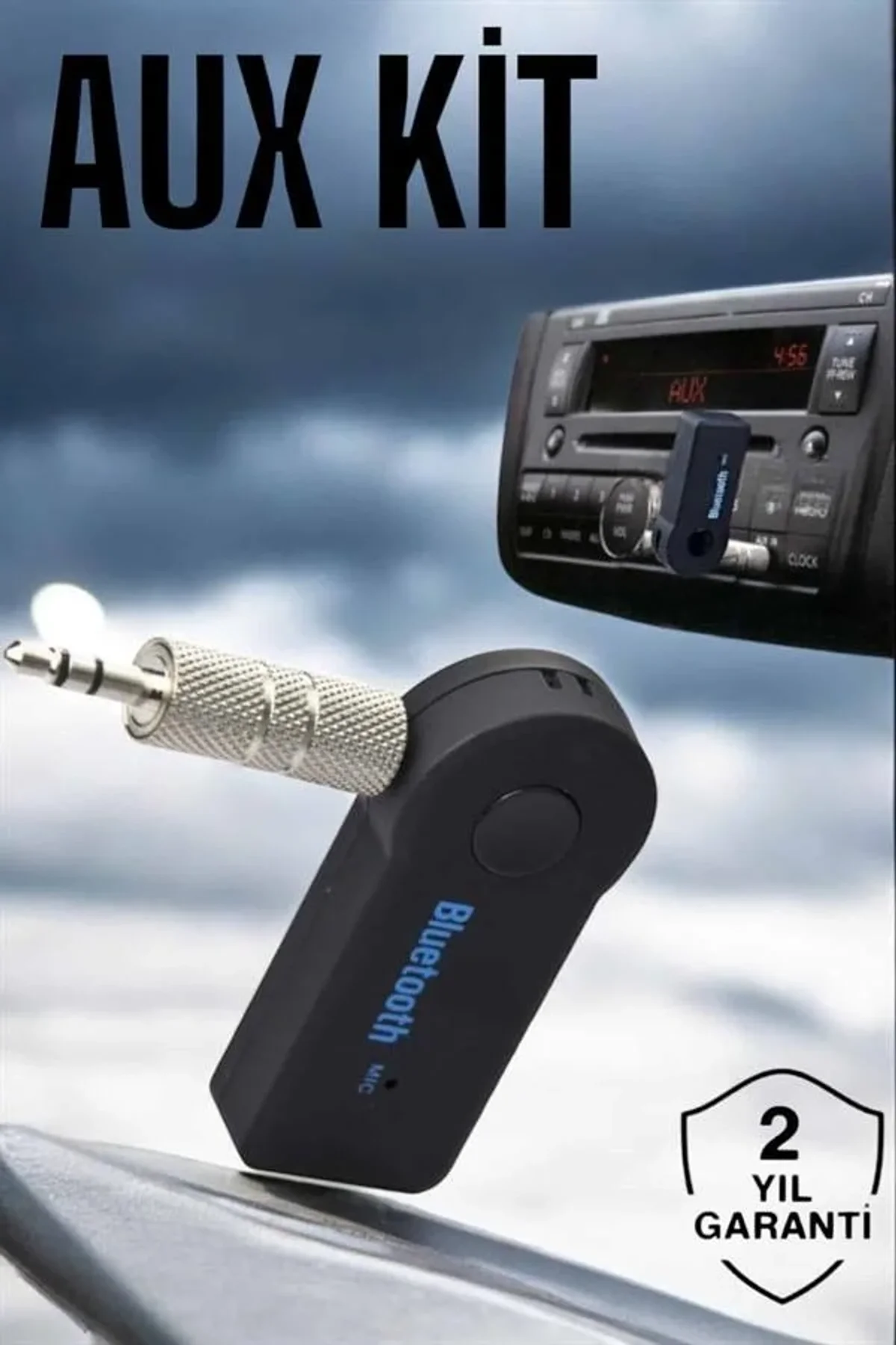 Tüm Araçlara Uyumlu Aux Car Bluetooth Kablosuz Araç Bağlantı Kiti - Just Cheap Store Görsel 3