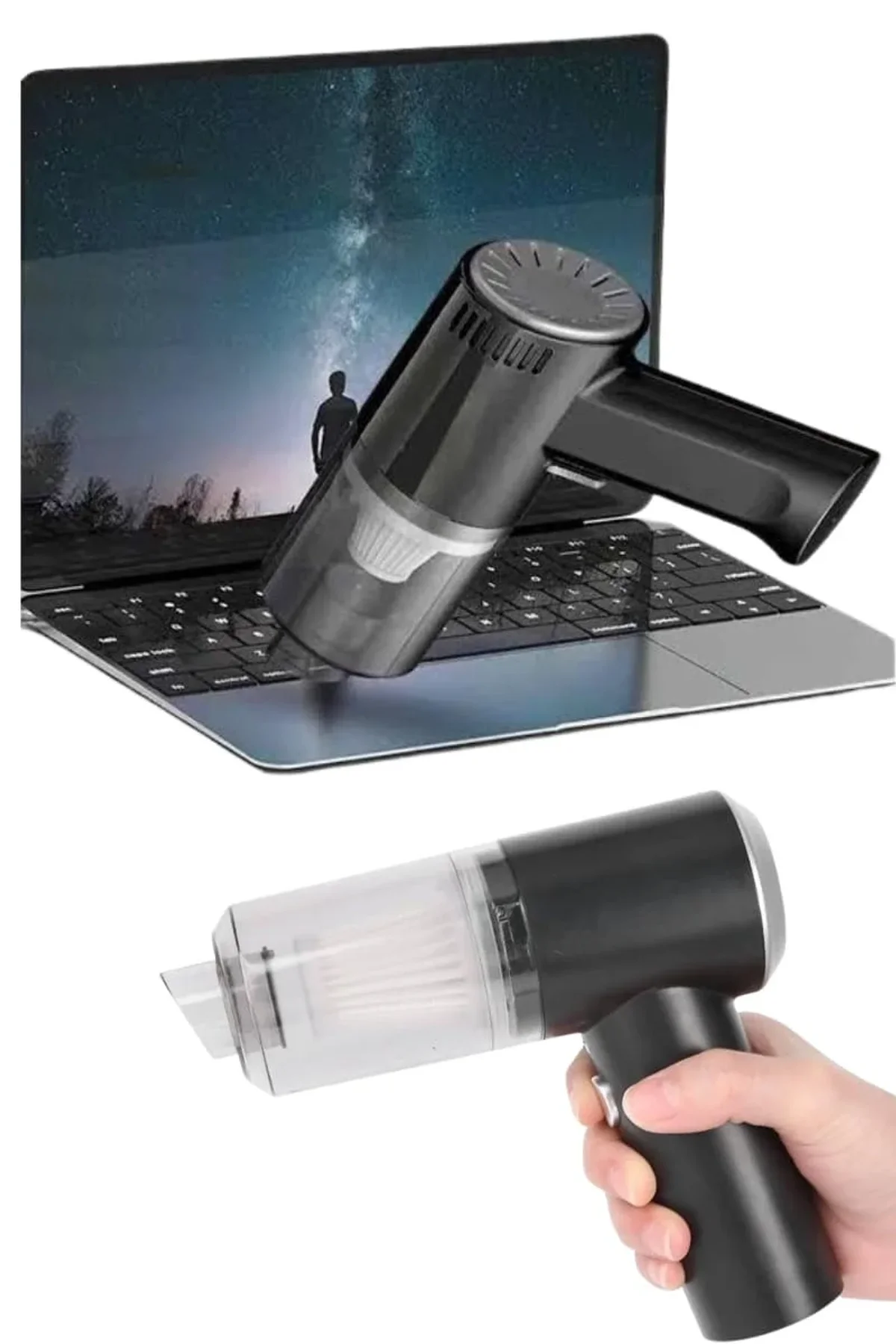 Yeni Nesil Mini Vakumlu Araç Süpürgesi El Süpürgesi Şarjlı - Just Cheap Store Görsel 4