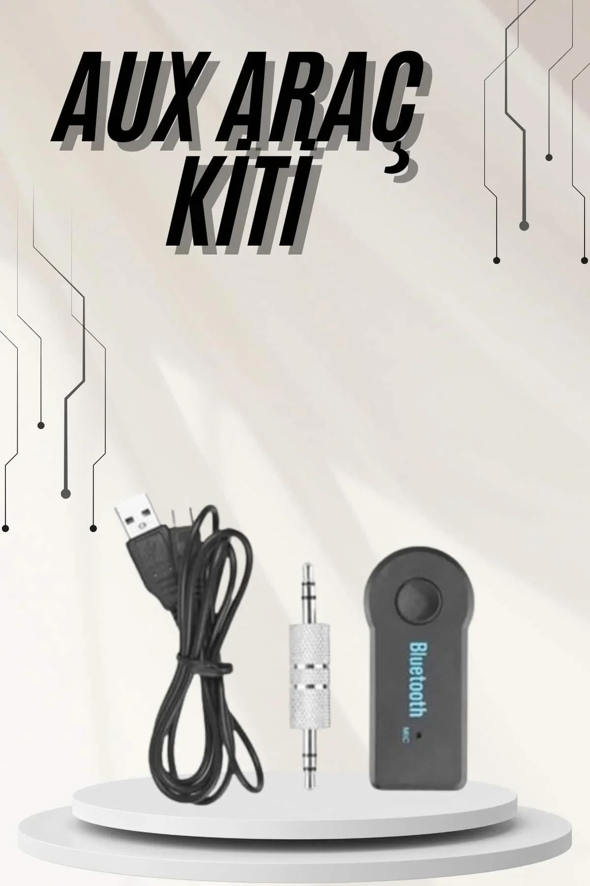 Yeni Nesil Bluetooth Aux Araç Kiti Siyah Tv Tablet Telefon Araç Araba - Just Cheap Store Görsel 2