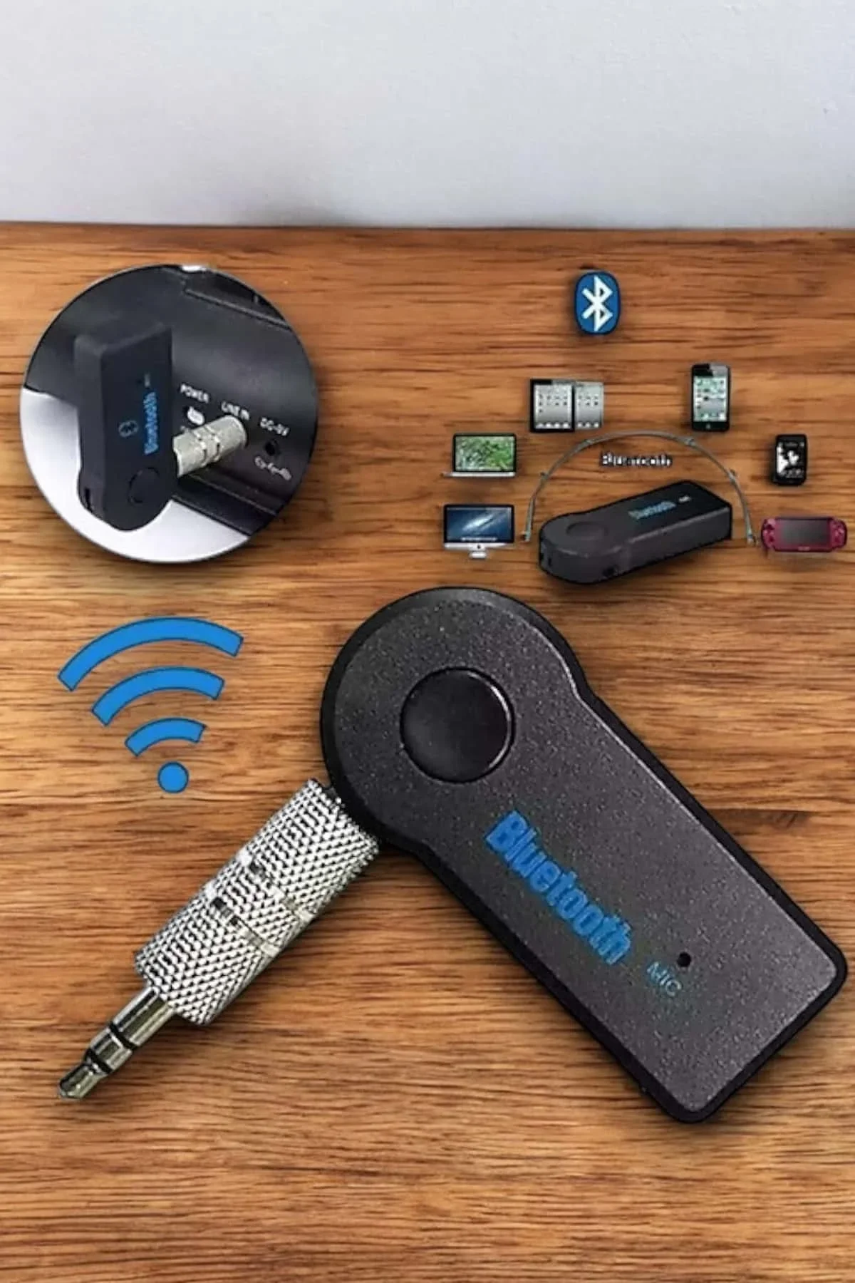 Tüm Araçlara Uyumlu Aux Car Bluetooth Kablosuz Araç Bağlantı Kiti - Just Cheap Store Görsel 3