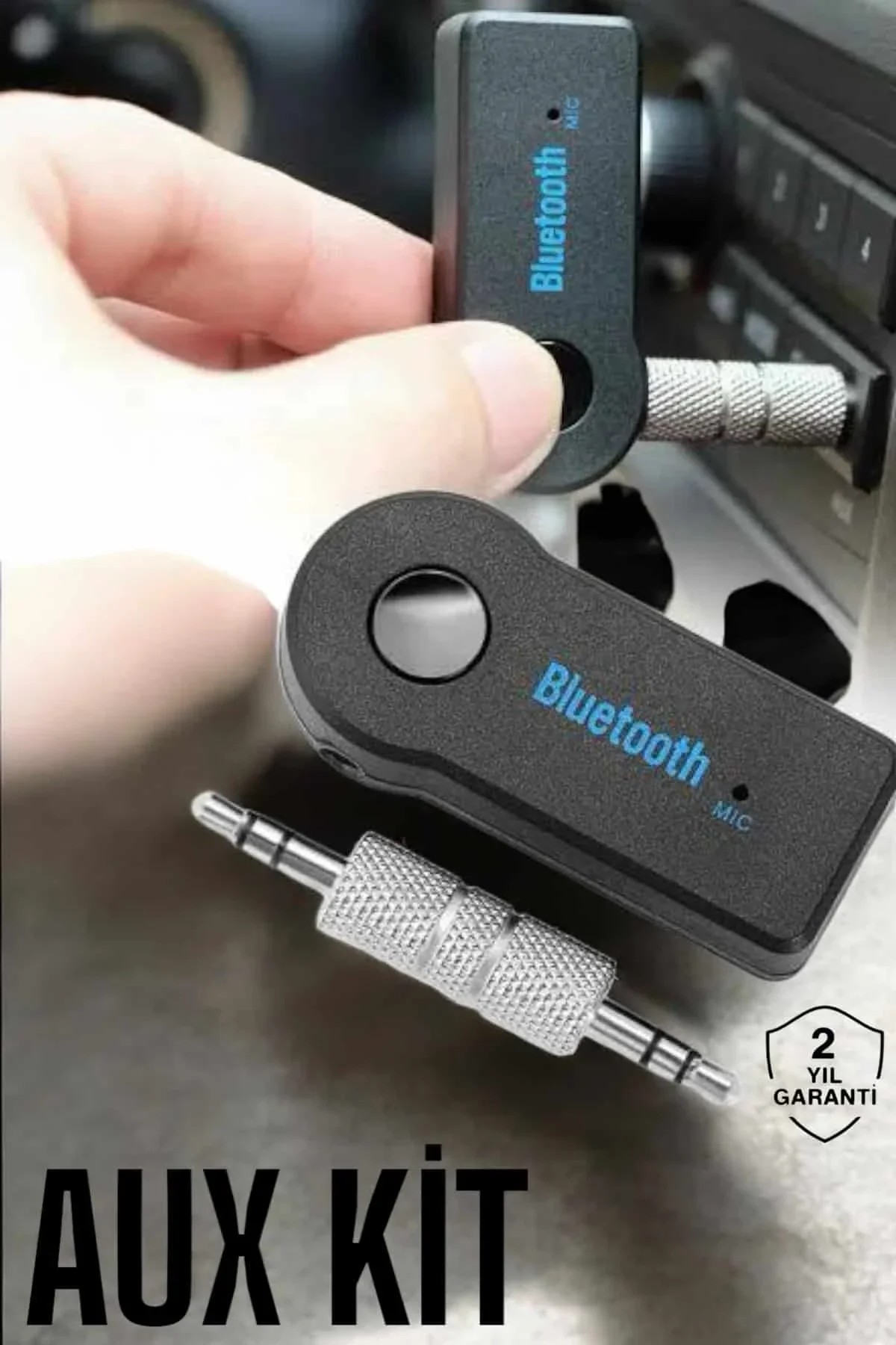 Kablosuz Bluetooth Aux Araç Kiti Siyah Hafıza Kartlı - Just Cheap Store Görsel 2