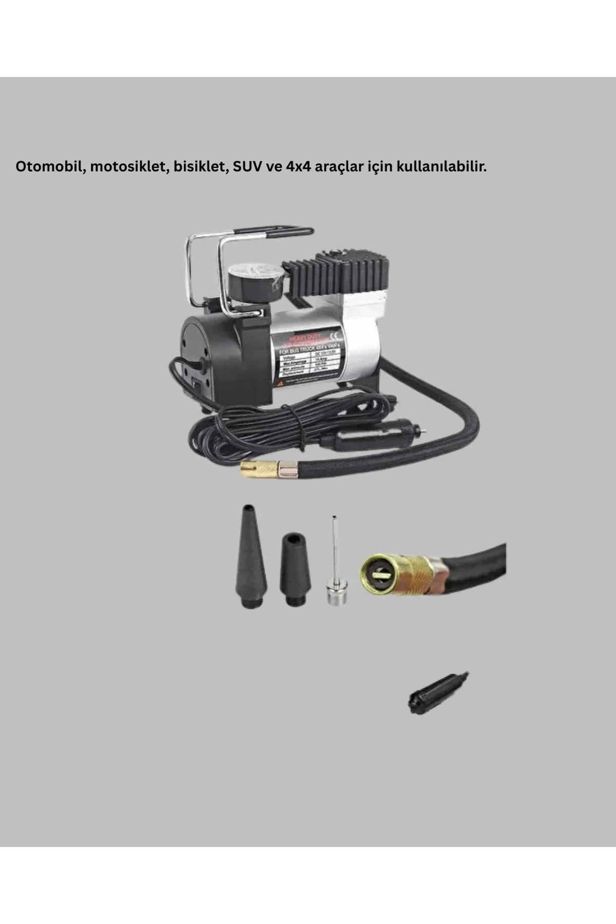 Araç Çakmak Girişli Metal Hava Kompresörü 10a Güçlü Motor - Just Cheap Store Görsel 5
