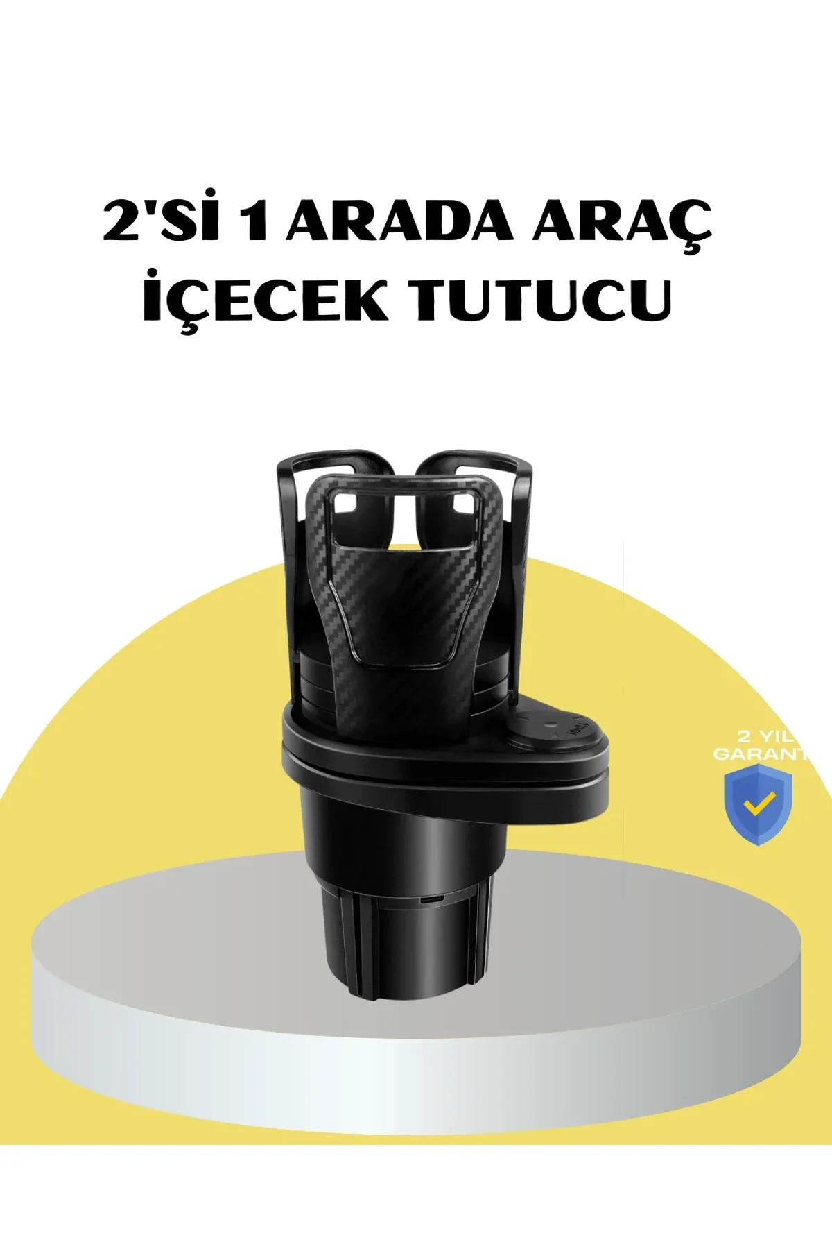 Araç İkili Bardak Tutucu Ayarlanabilir Genişlik 360° Döner Sistem - Just Cheap Store Görsel 2