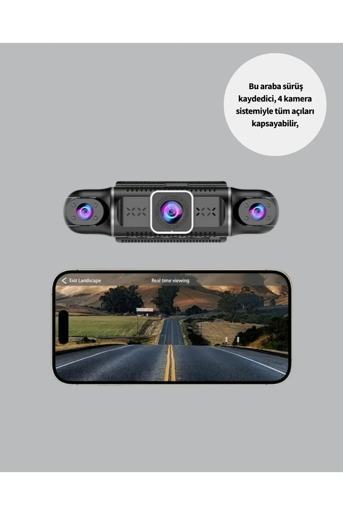 170° Geniş Açı 4 Kameralı Araç Kamerası Hareket Algılamalı - Just Cheap Store Görsel 3