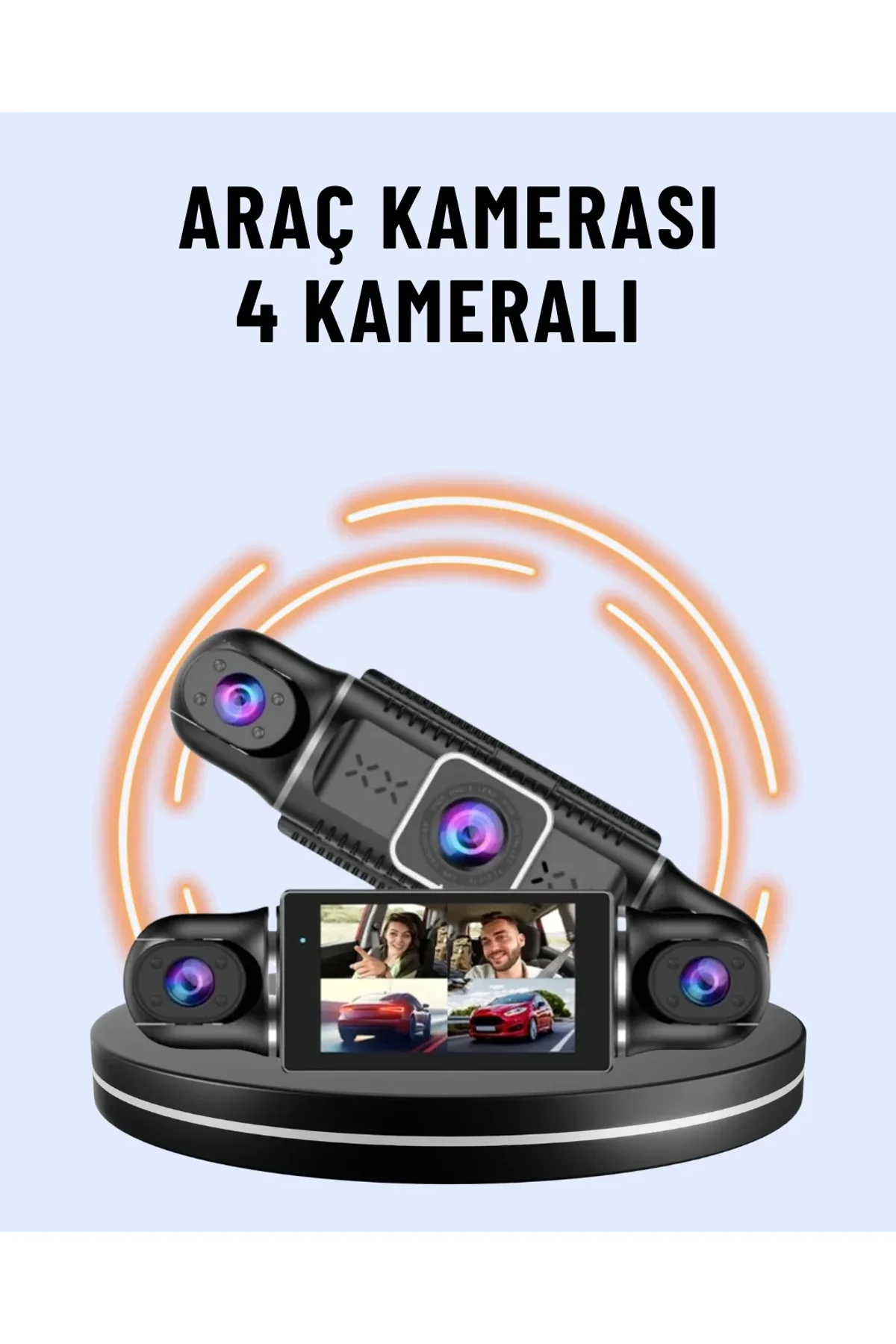170° Geniş Açı 4 Kameralı Araç Kamerası Hareket Algılamalı - Just Cheap Store Görsel 2