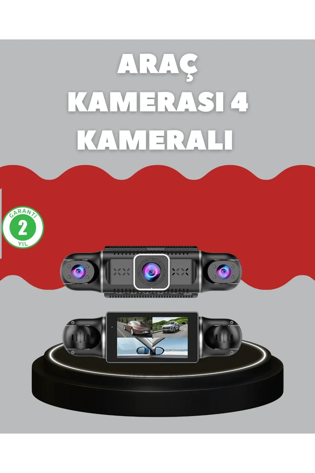 4 Kameralı Araç Kayıt Cihazı Full Hd Park İzleme Gece Görüş - Just Cheap Store Görsel 2