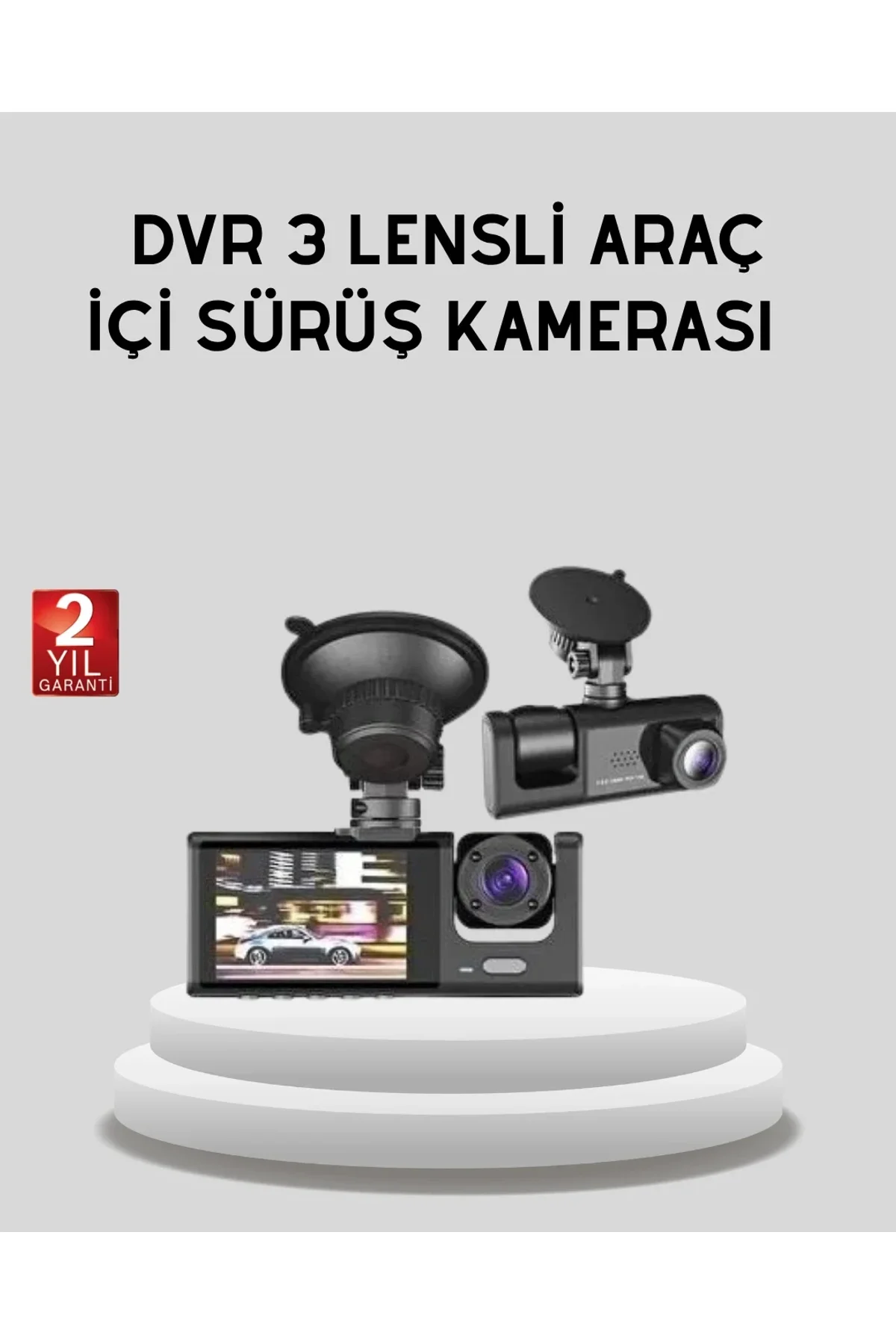 Full Hd Üç Kameralı Araç Kamerası 170° Geniş Açılı Ve Park Destekli - Just Cheap Store Görsel 2