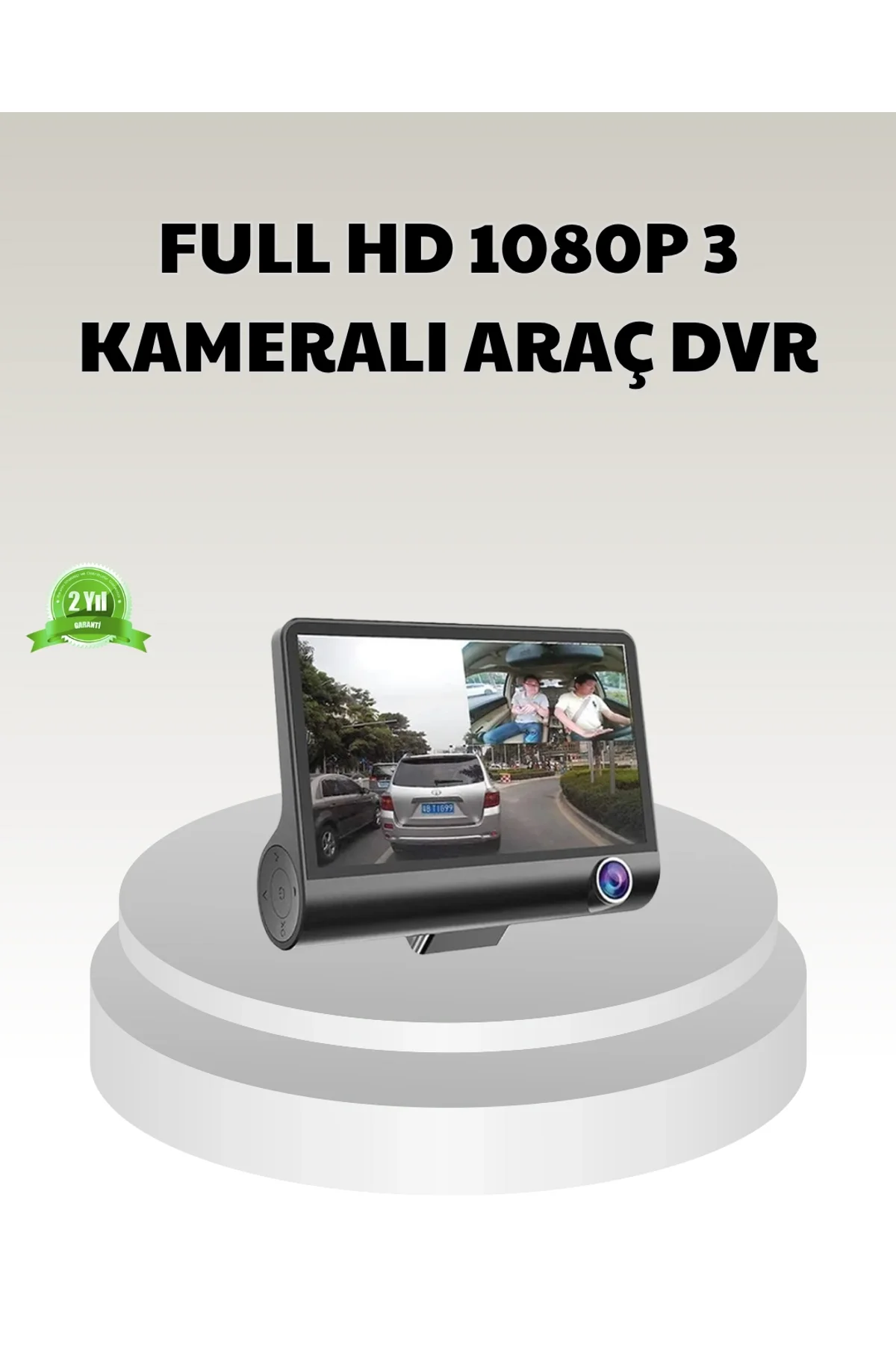 Araç Dvr Kamerası 3’lü 170° Geniş Açılı Full Hd Ve Park Destekli