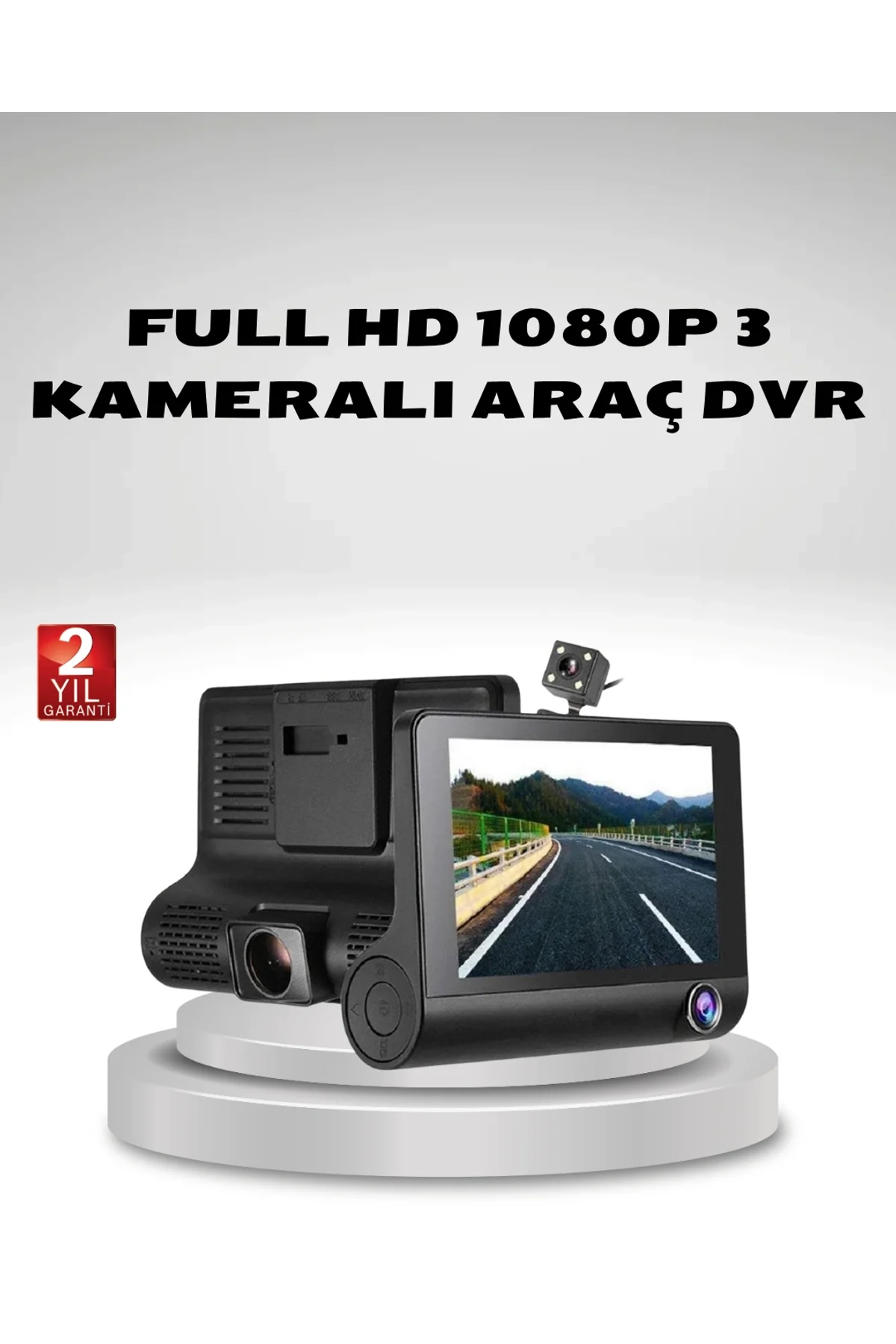 Araç Kamerası 3’lü Full Hd Dvr 1080p Gece Görüşlü Ve G-sensörlü