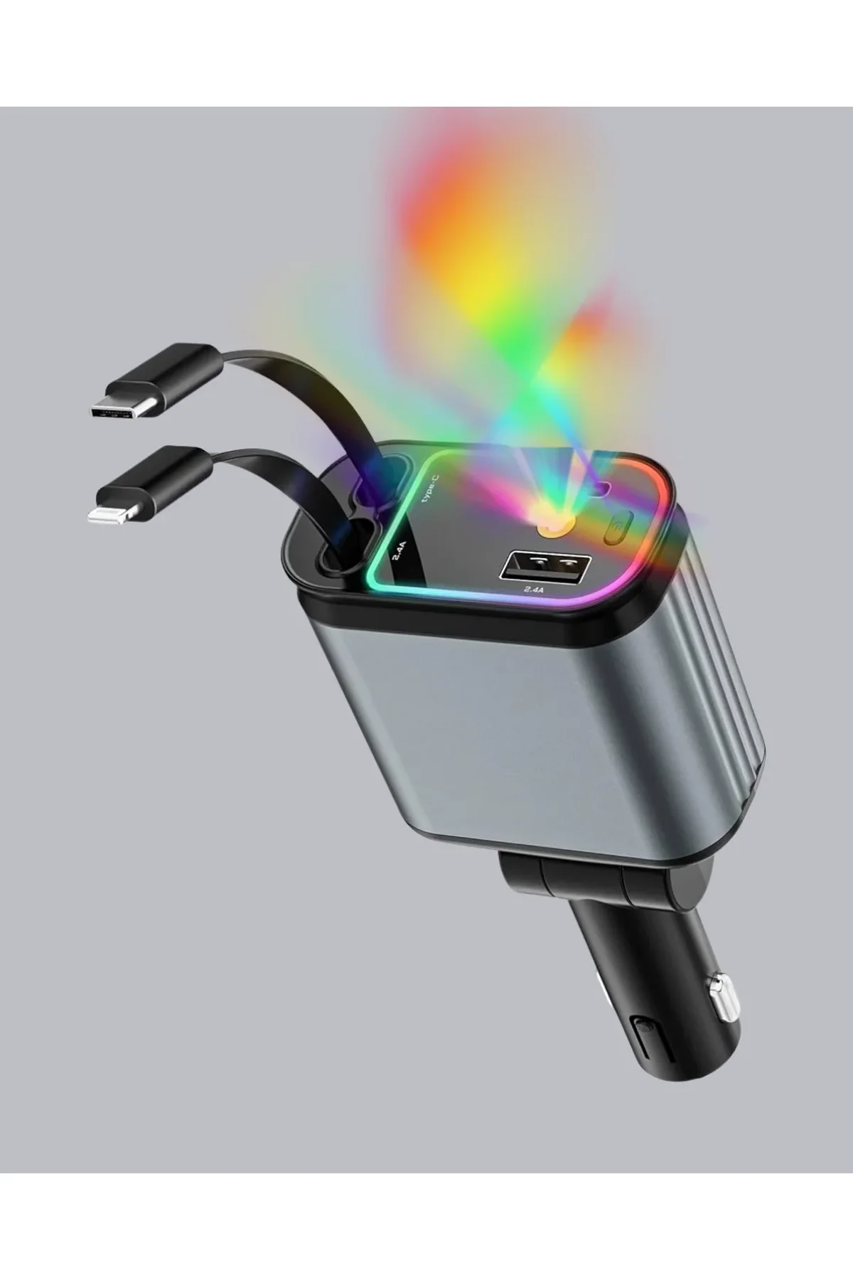 Araç Şarj Cihazı 66w 4 Portlu Hızlı Şarj Ve Led Işıklı - Just Cheap Store Görsel 4