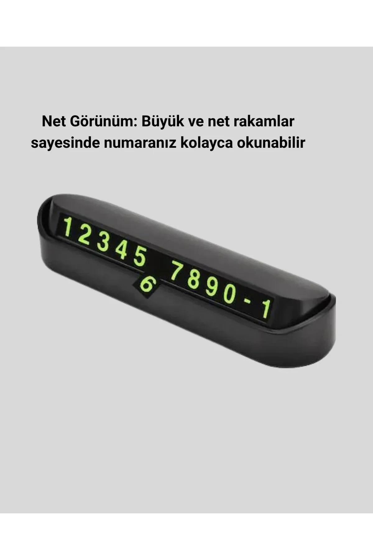 Gri Alüminyum Araç İçi Telefon Numaratörü – Dayanıklı, Modern Ve Net Görünürlük Sağlayan Tasarım - Just Cheap Store Görsel 5