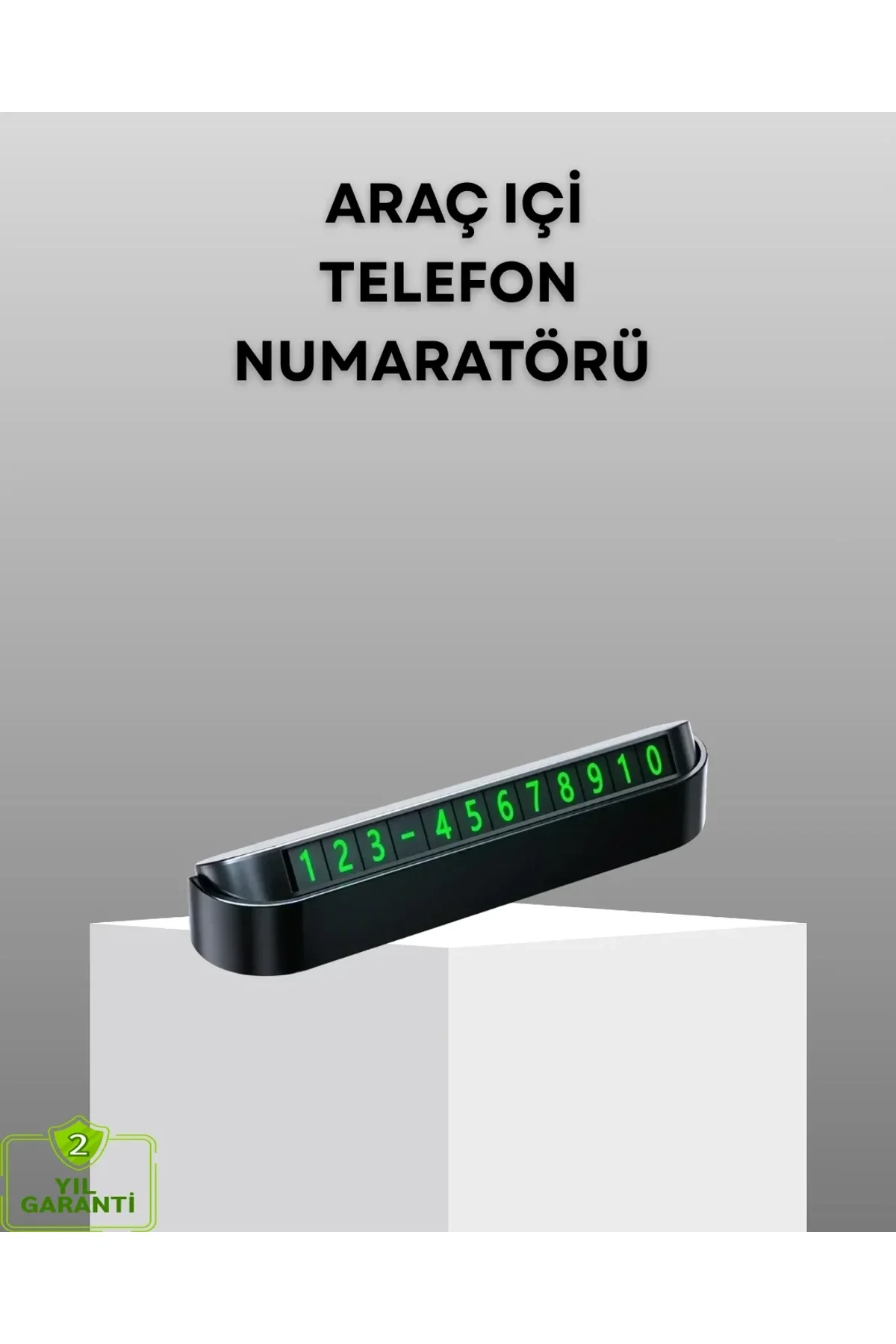 Gri Alüminyum Araç İçi Telefon Numaratörü – Dayanıklı, Modern Ve Net Görünürlük Sağlayan Tasarım - Just Cheap Store Görsel 2