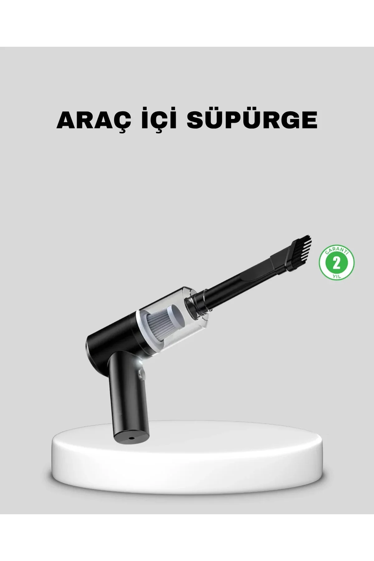 Mini Şarjlı Araç Süpürgesi – 120w Güçlü Motor, 5500pa Vakum Emiş, Yıkanabilir Filtre - Just Cheap Store Görsel 2