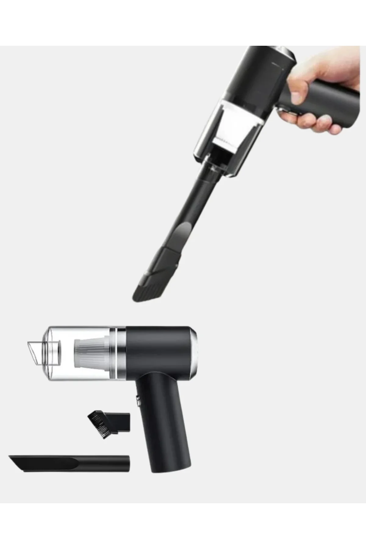 Mini Şarjlı Araç Süpürgesi – 120w Güçlü Motor, 5500pa Vakum Emiş, Yıkanabilir Filtre - Just Cheap Store Görsel 4