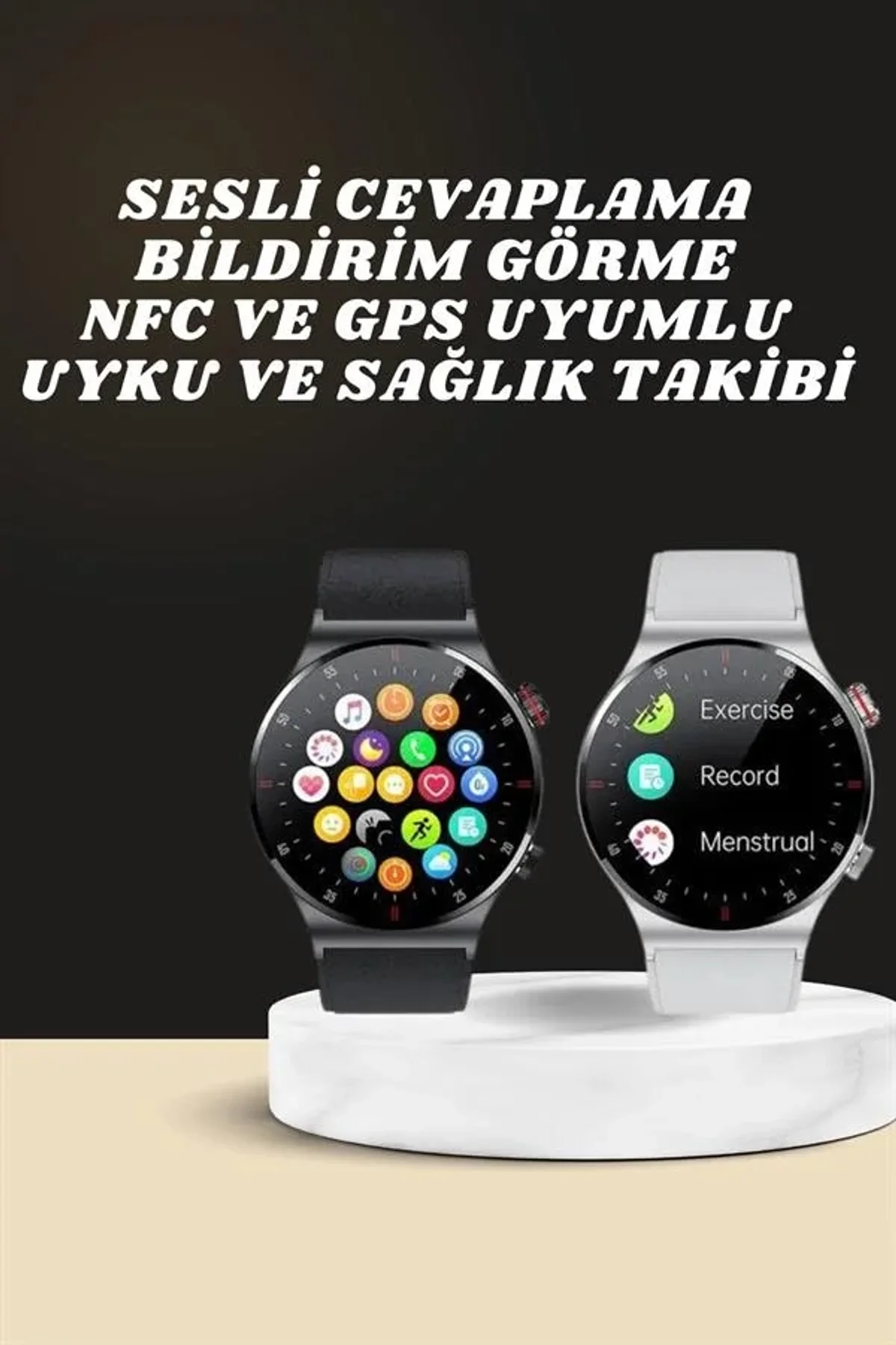 Akıllı Saat Çoklu Kordon Seçeneği Amoled Ekran Çok Fonksiyonlu Bluetooth Bağlantılı - Just Cheap Store Görsel 2
