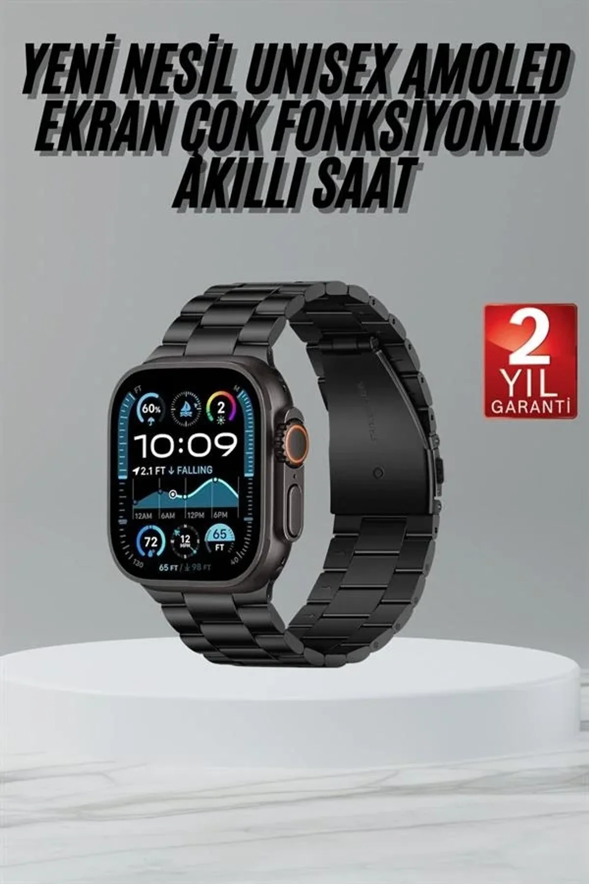 Ultra 3 Kordonlu Amoled Ekran Akıllı Saat Çok Fonksiyonlu Uyku Ve Sağlık Takibi - Just Cheap Store Görsel 2