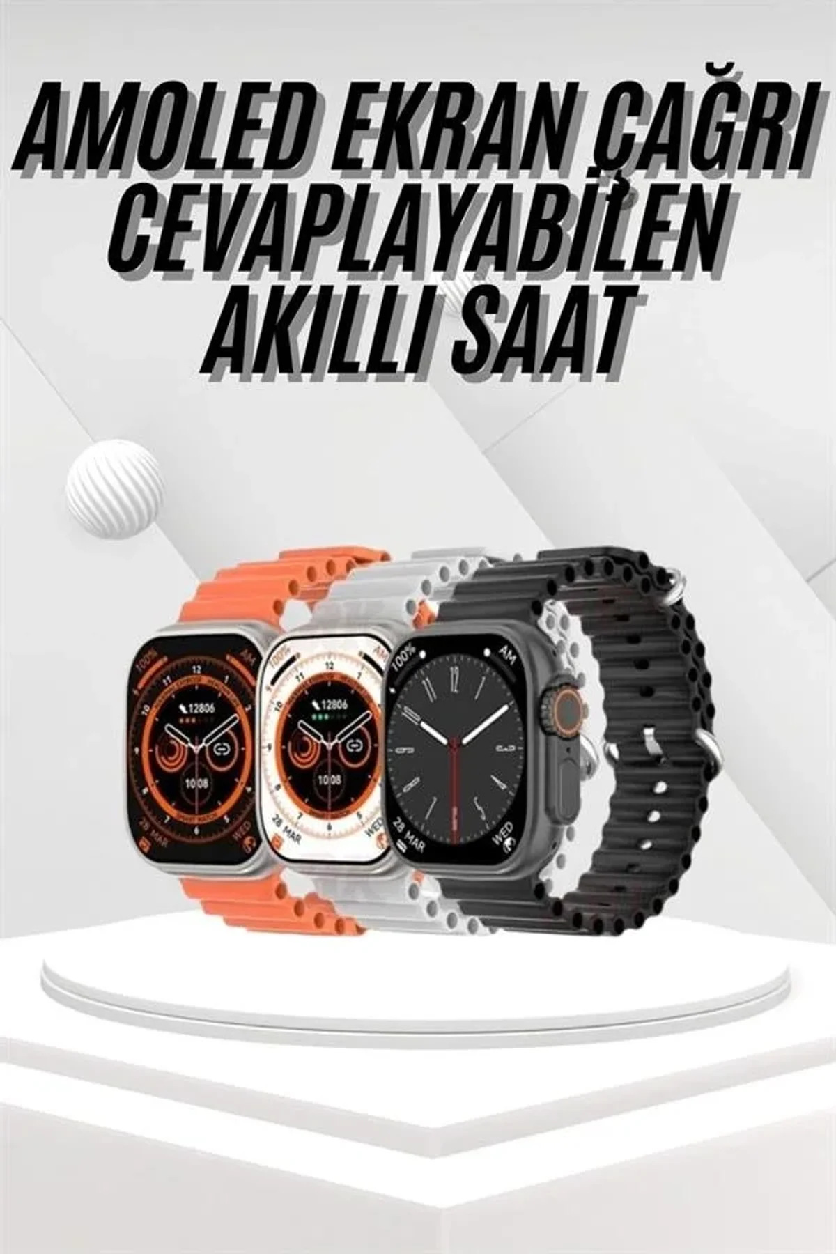 Akıllı Saat Bleutooth Bağlantılı Akıllı Saat Amoled Ekran 49 Mm - Just Cheap Store Görsel 3