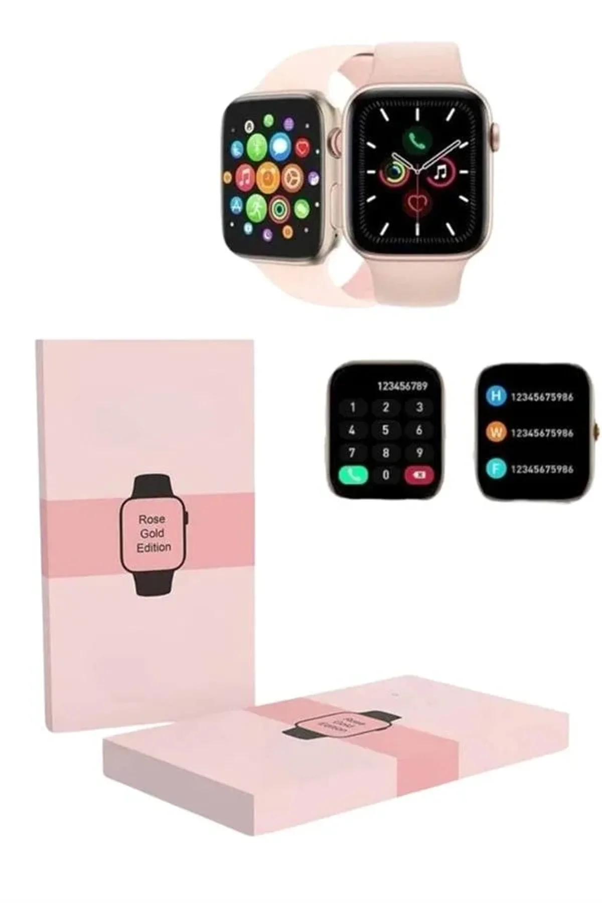 Yeni Nesil Kadın Akıllı Saat Rose Gold Android Ve İos Uyumlu - Just Cheap Store Görsel 5