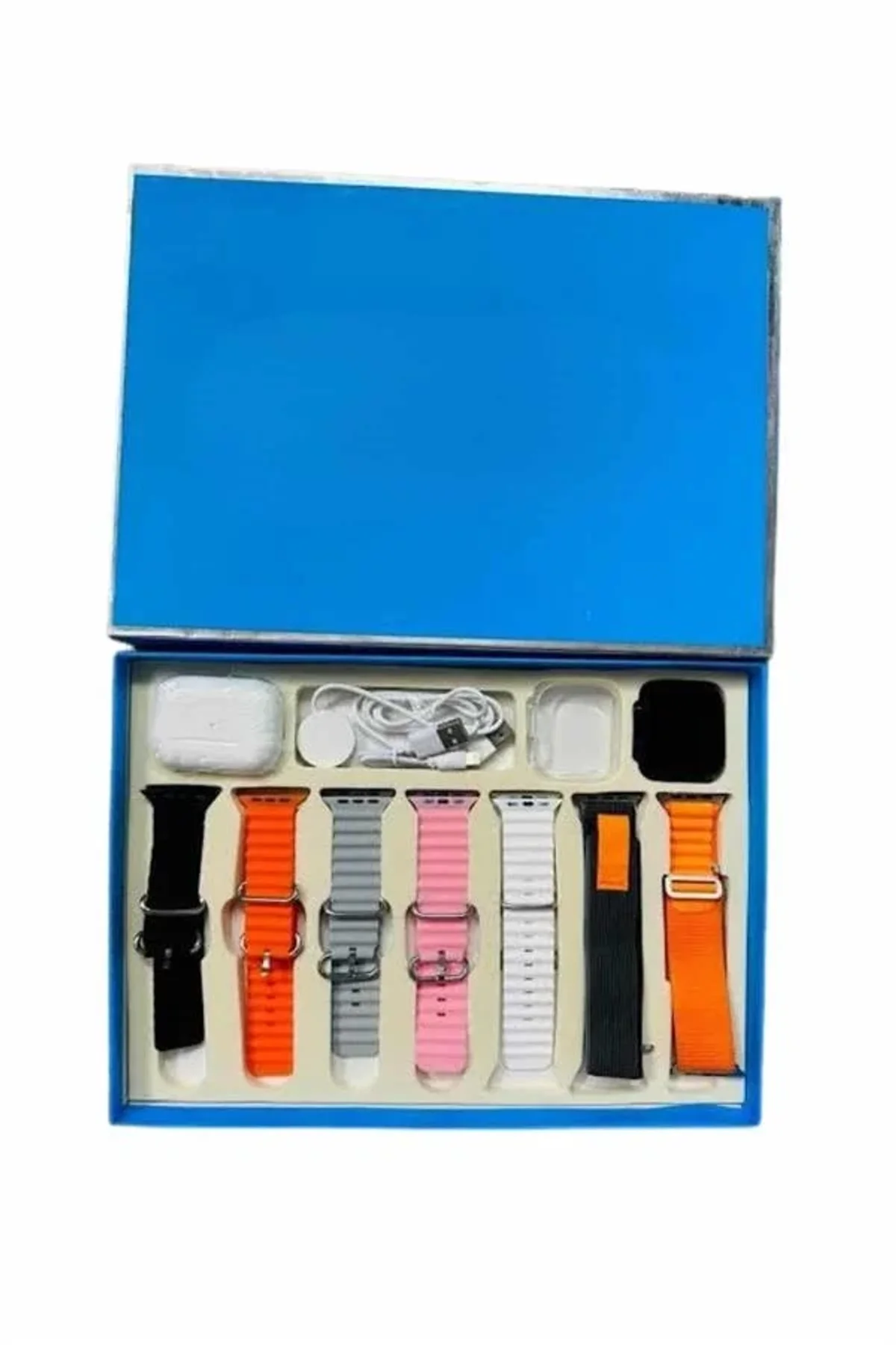 7 Kordonlu Unisex Akıllı Saat Çoklu Kordon Seçeneği Amoled Ekran - Just Cheap Store Görsel 5