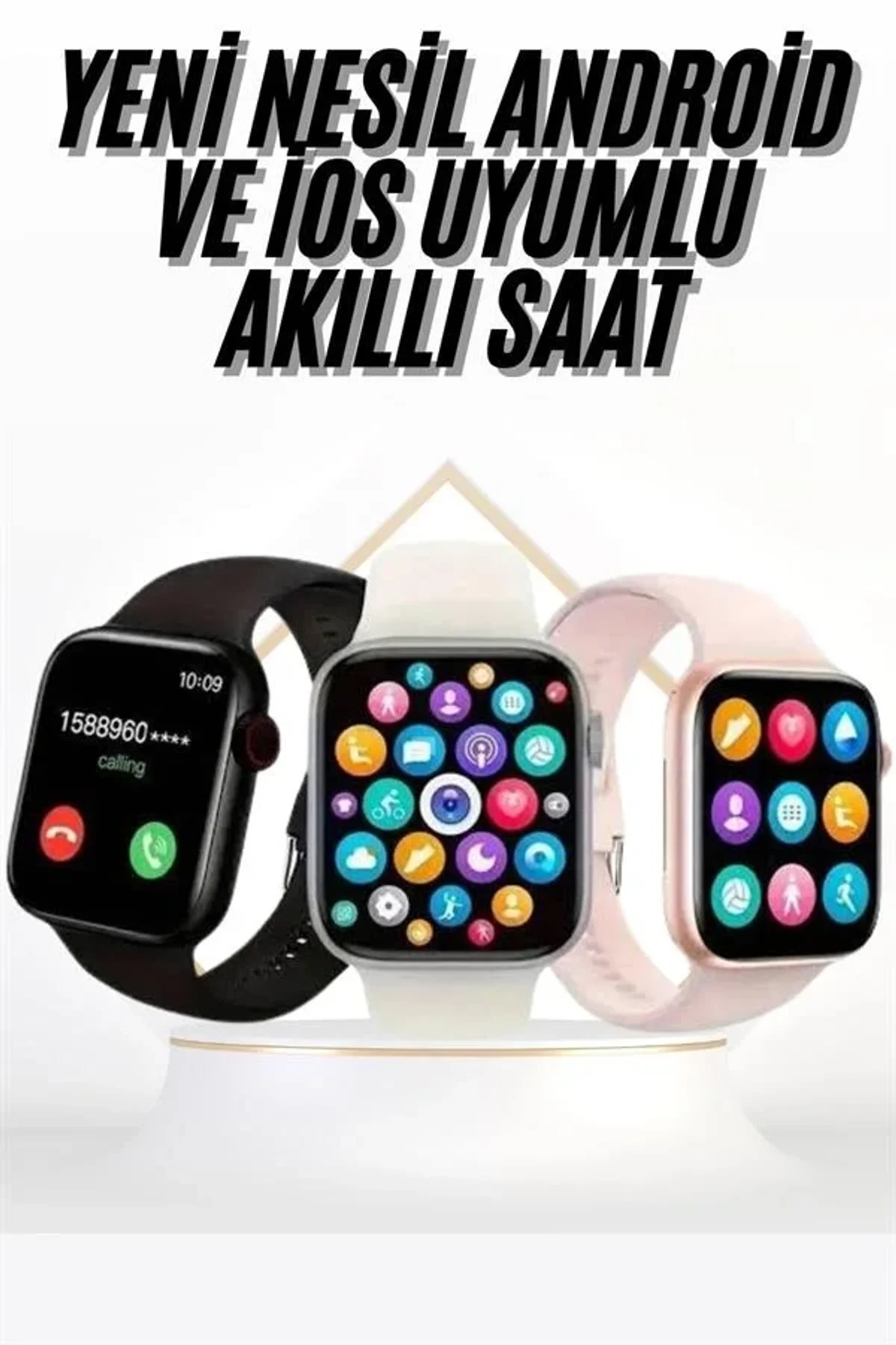 Akıllı Saat Uyku Ve Sağlık Takibi Arama Cevaplama 44 Mm Amoled Ekran - Just Cheap Store Görsel 2