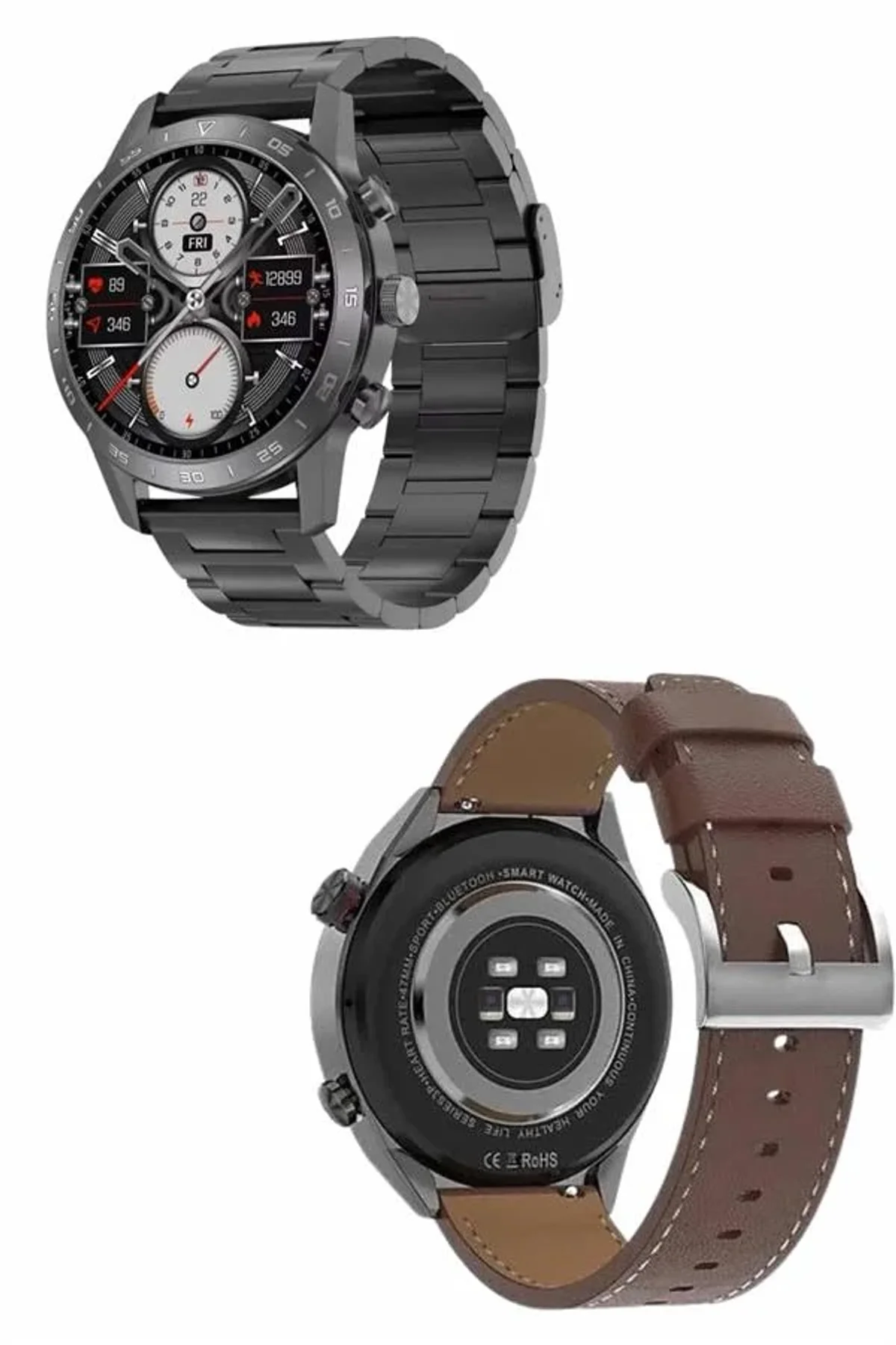 Erkeklere Özel Akıllı Saat Çelik Kordon Bluetooth Bağlantılı İos Ve Android Uyumlu - Just Cheap Store Görsel 5