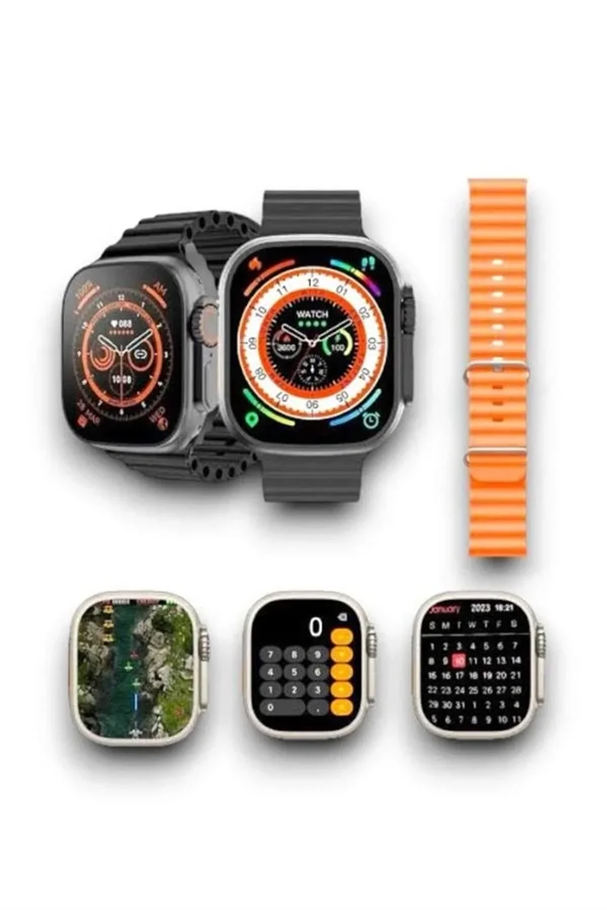 2025 Model Akıllı Saat Çift Kordon Ios Ve Android Arama Cevaplama Sesli Asistan - Just Cheap Store Görsel 4