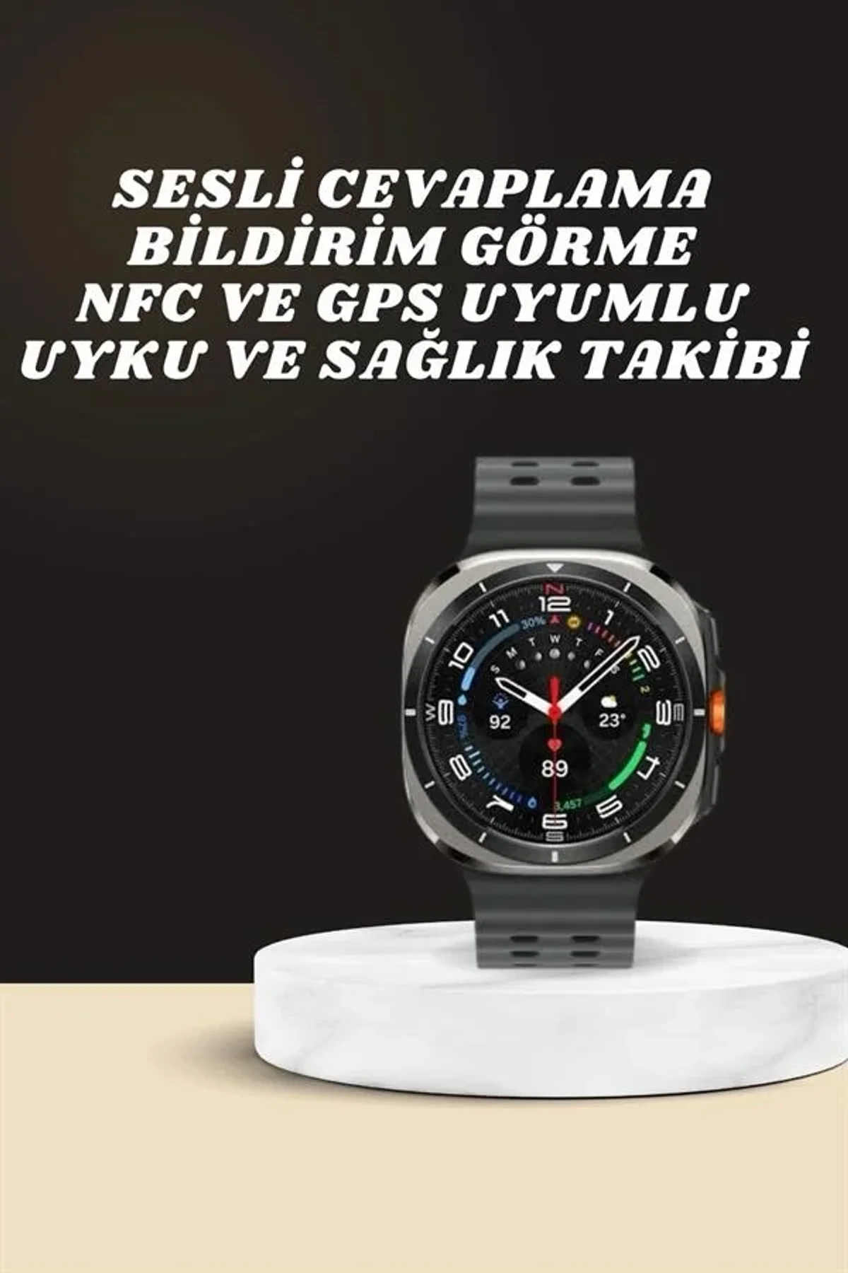 Akıllı Saat Amoled Ekran Bluetooth Bağlantılı Sağlık Takibi Gps Uyumlu - Just Cheap Store Görsel 2