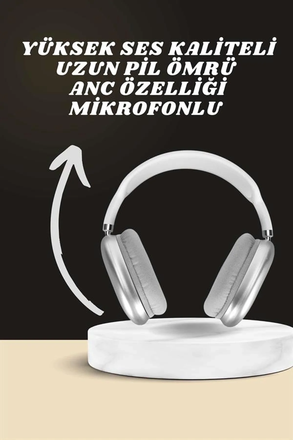 Kulak Üstü P9 Kablosuz Bluetooth Kulaklık Ve 7 Kordonlu Akıllı Saat