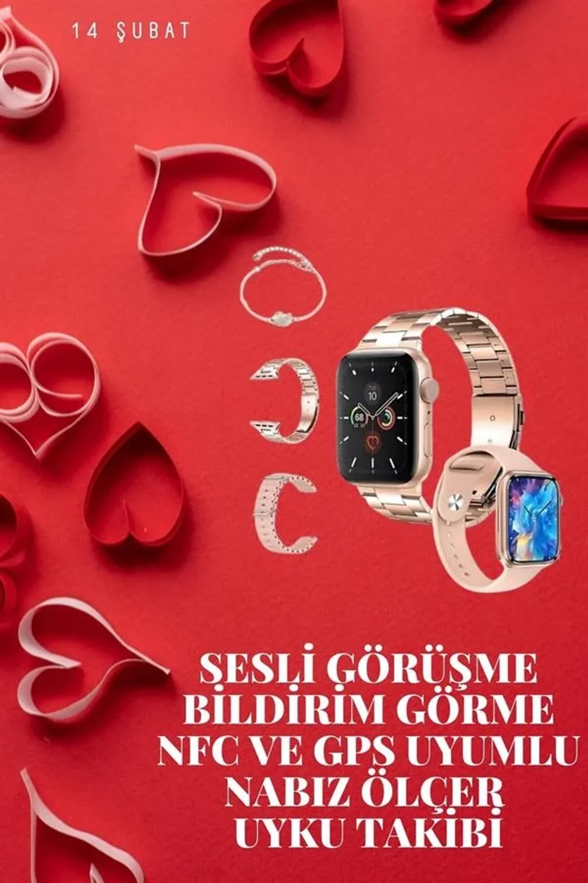 Sevgiliye Özel Yeni Nesil Akıllı Saat Çiftlere Özel Kampanya Çift Saatleri - Just Cheap Store Görsel 2