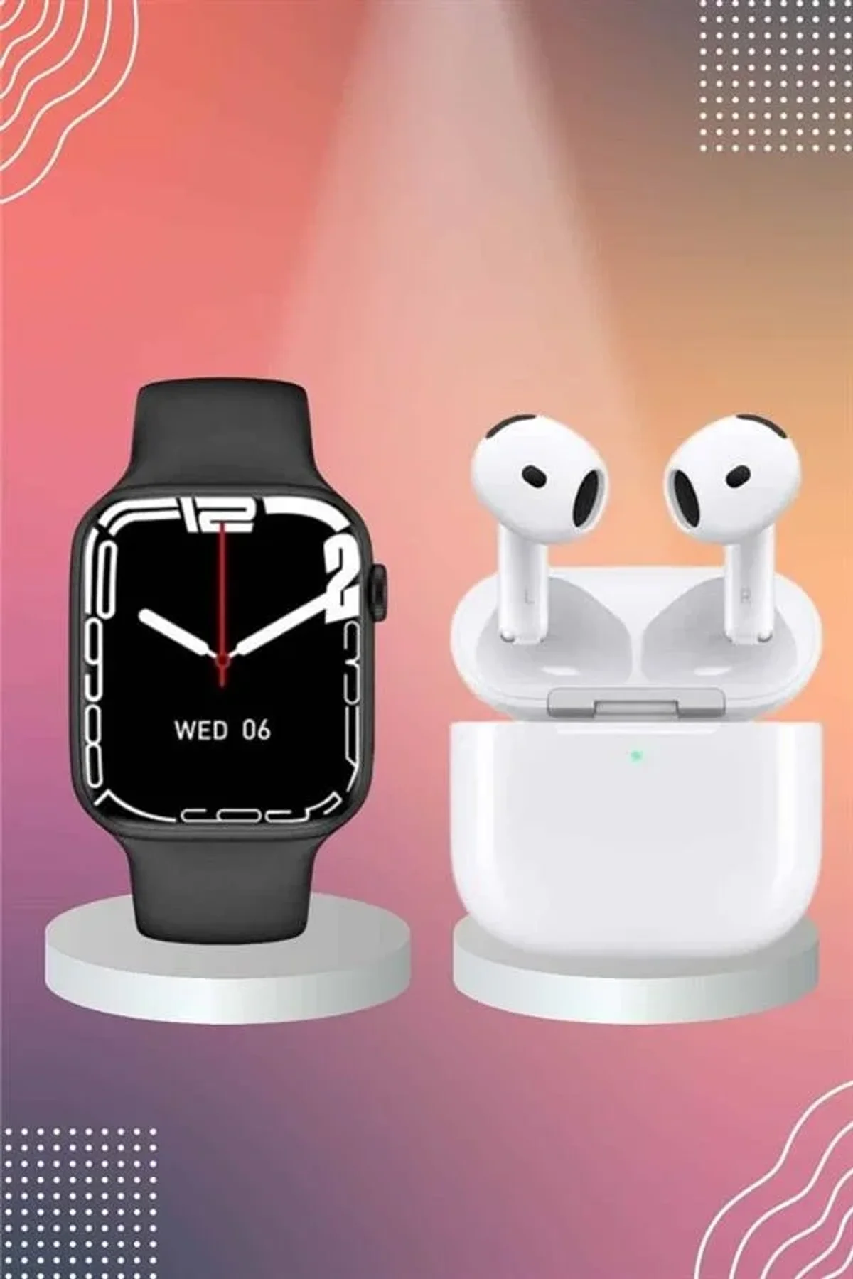 3.nesil Tws Bluetooth Kulaklık Ve Dokunmatik Ekran Akıllı Saat Sesli Görüşme - Just Cheap Store Görsel 4