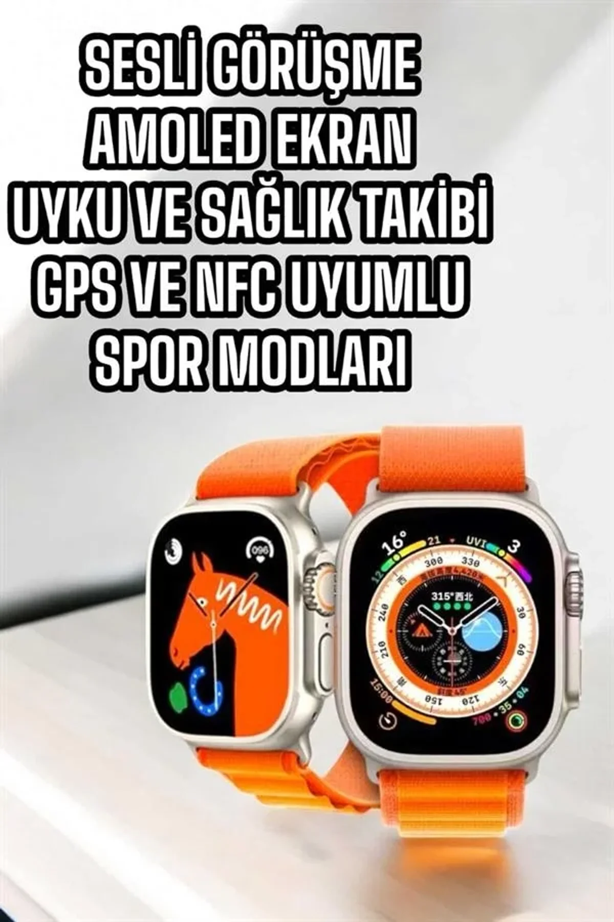 Akıllı Saat Nfc Ve Gps Uyumlu Uyku Ve Sağlık Takibi Sesli Görüşme - Just Cheap Store Görsel 3