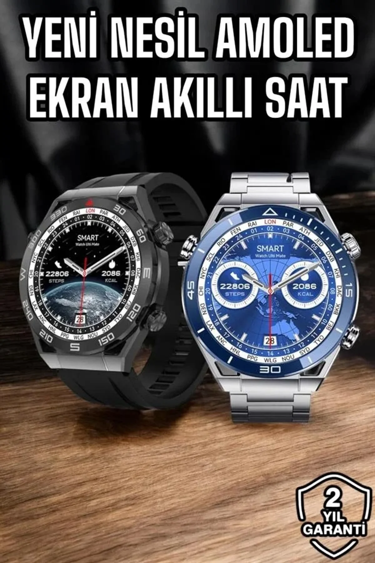 Akıllı Saat Yeni Nesil 2024 Model Metal Kordonlu Bluetooth Bağlantılı - Just Cheap Store Görsel 3