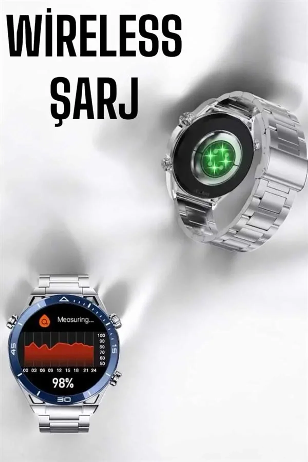 Akıllı Saat Yeni Nesil 2024 Model Metal Kordonlu Bluetooth Bağlantılı - Just Cheap Store Görsel 4