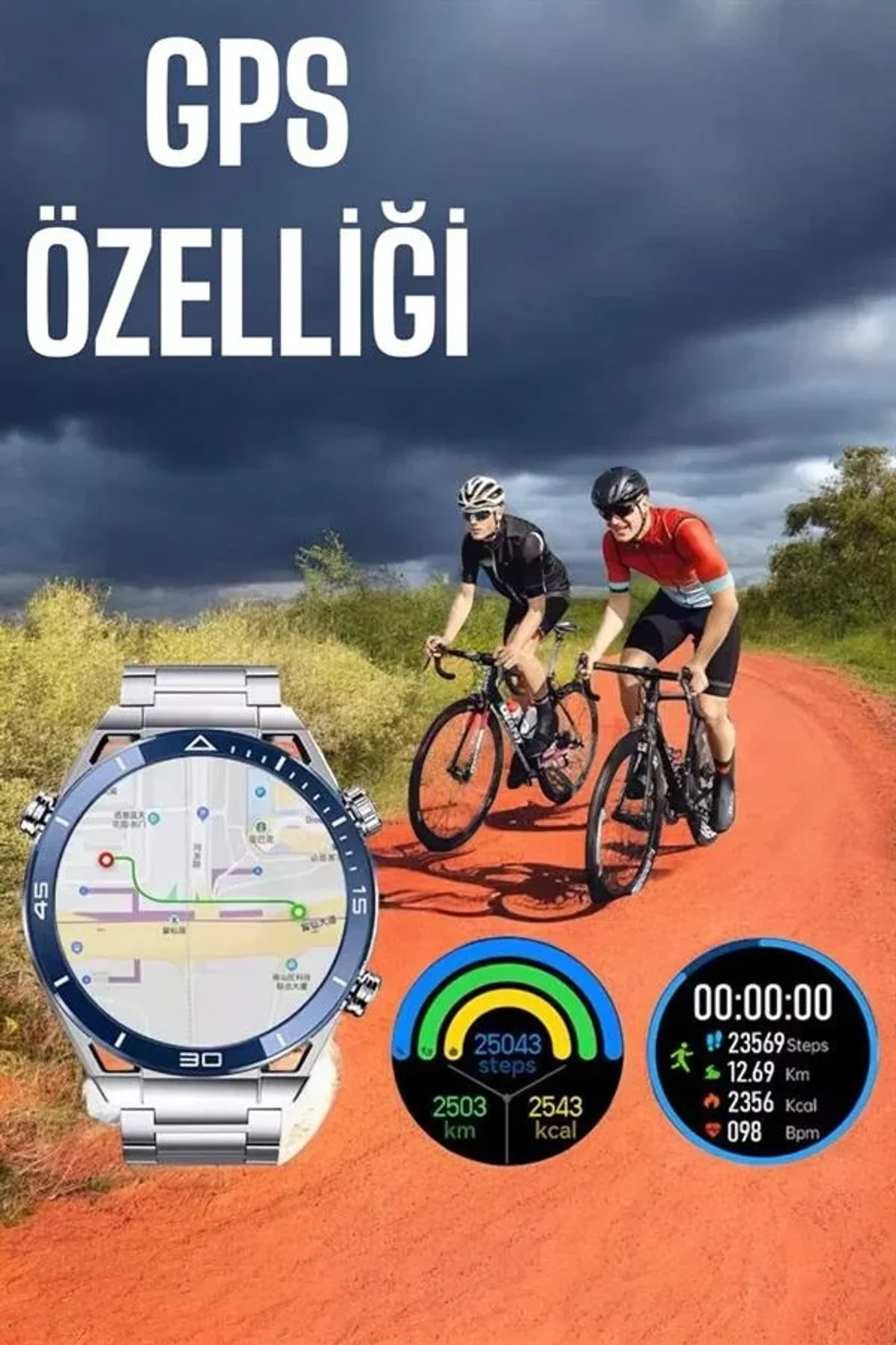 Akıllı Saat Yeni Nesil 2024 Model Metal Kordonlu Bluetooth Bağlantılı - Just Cheap Store Görsel 5