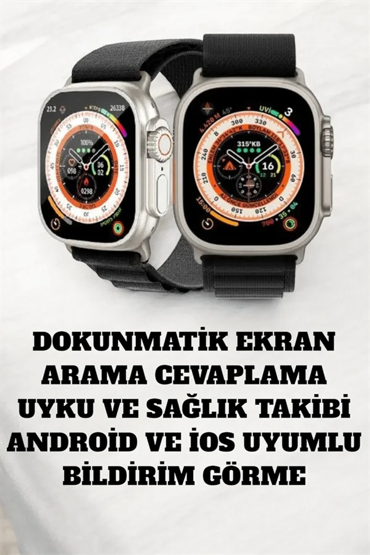 49mm Ekranlı, Kan Basıncı Ve Adımsayar Özellikli Bluetooth Akıllı Saat - Just Cheap Store Görsel 5