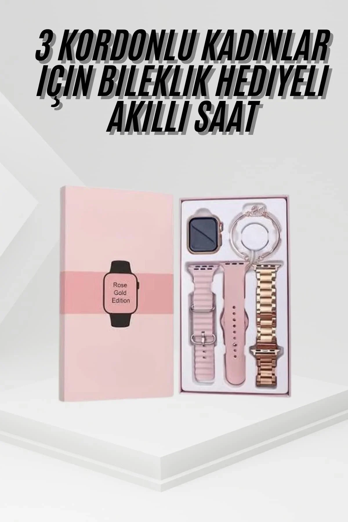 Yeni Nesil Kadın Akıllı Saat Rose Gold Android Ve İos Uyumlu - Just Cheap Store Görsel 2