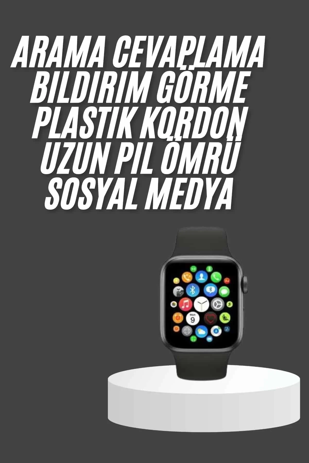 Akıllı Saat Çok Fonksiyonlu Uyku Takibi Adımsayar Nabız Ölçer Arama Cevaplayan - Just Cheap Store Görsel 3