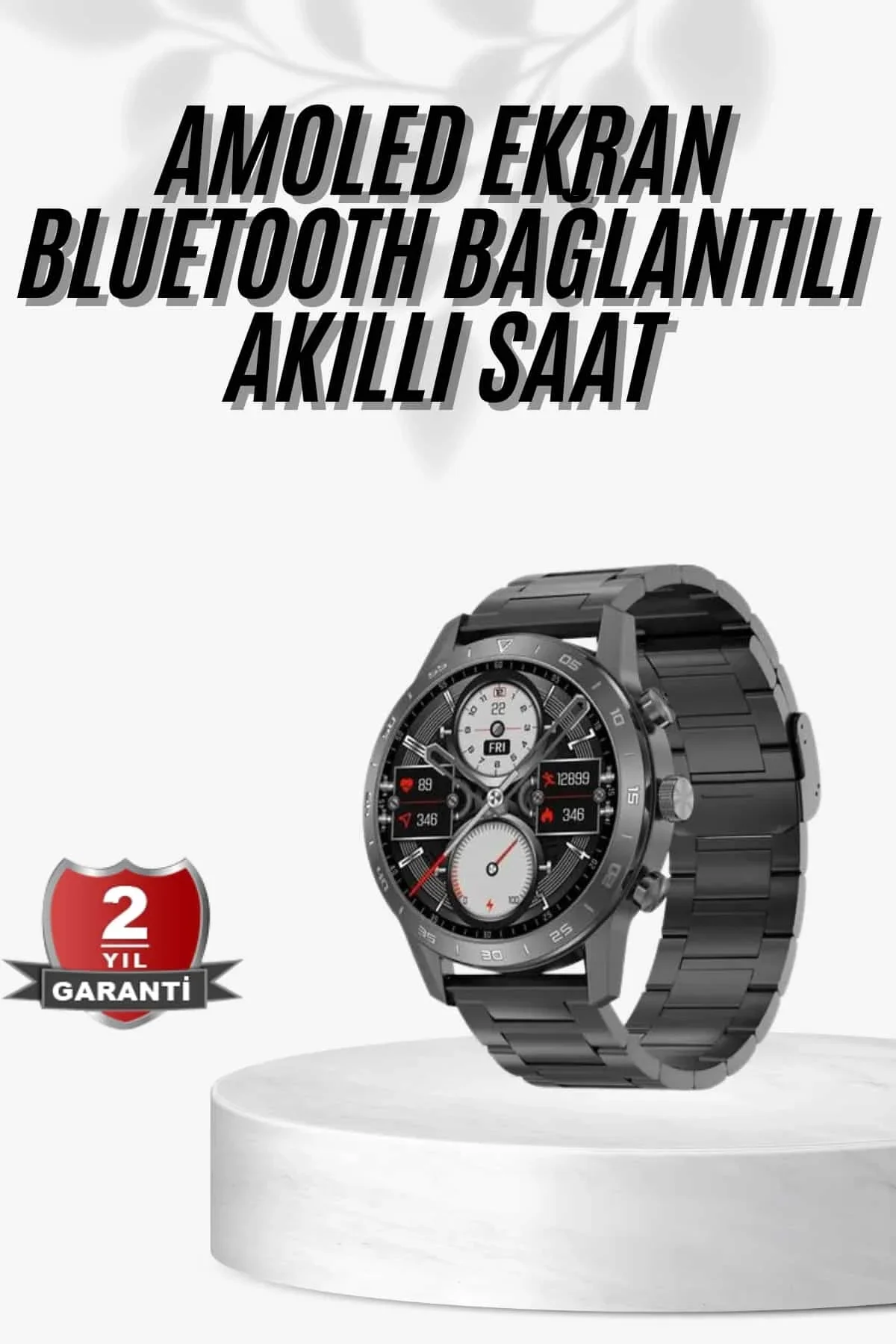 Erkeklere Özel Akıllı Saat Çelik Kordon Bluetooth Bağlantılı İos Ve Android Uyumlu - Just Cheap Store Görsel 2
