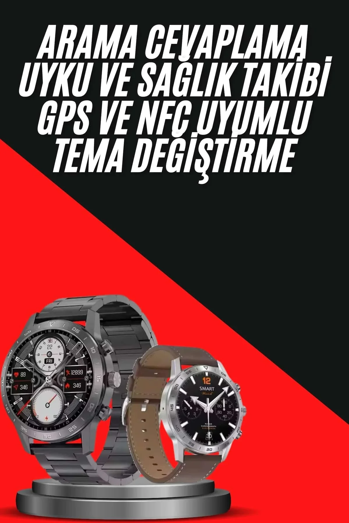Erkeklere Özel Akıllı Saat Çelik Kordon Bluetooth Bağlantılı İos Ve Android Uyumlu - Just Cheap Store Görsel 3