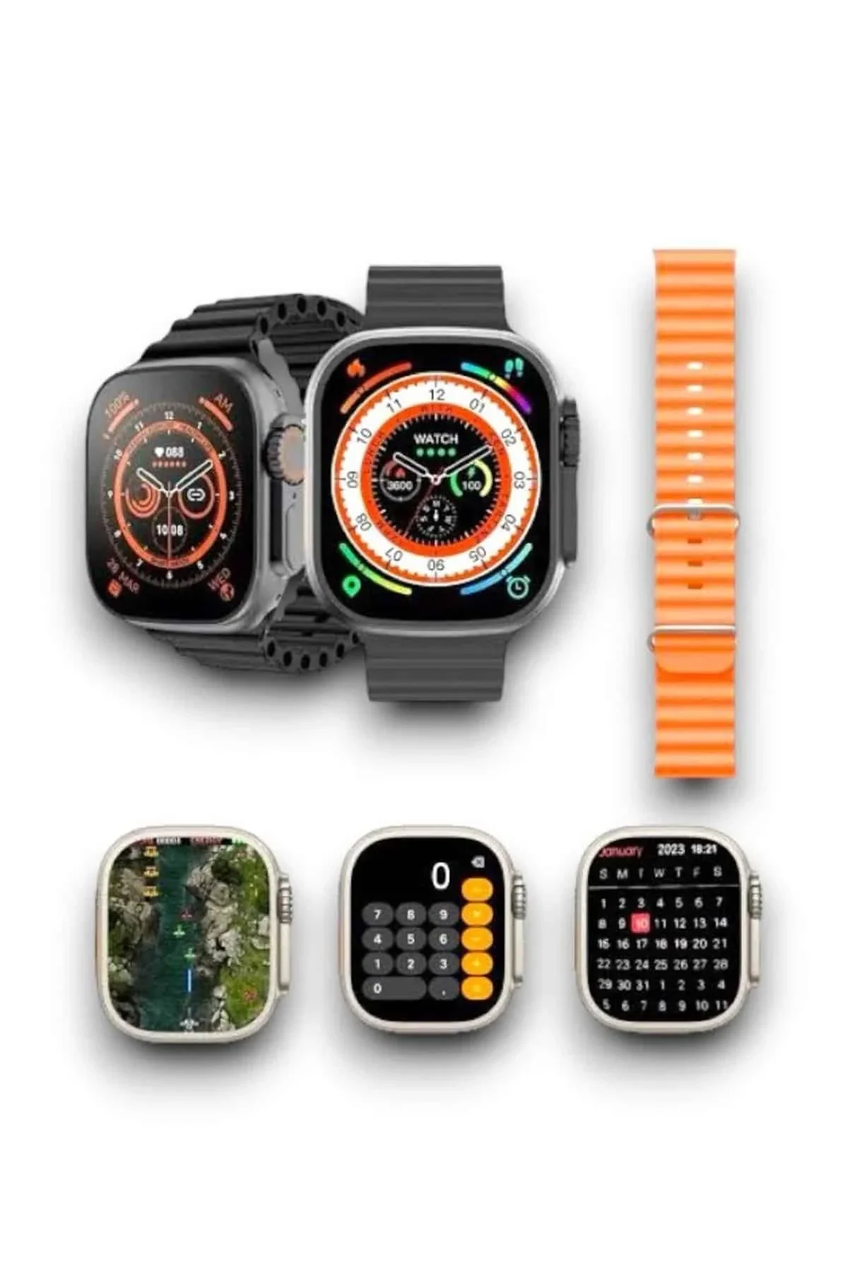 2025 Model Akıllı Saat Çift Kordon Ios Ve Android Arama Cevaplama Sesli Asistan - Just Cheap Store Görsel 4