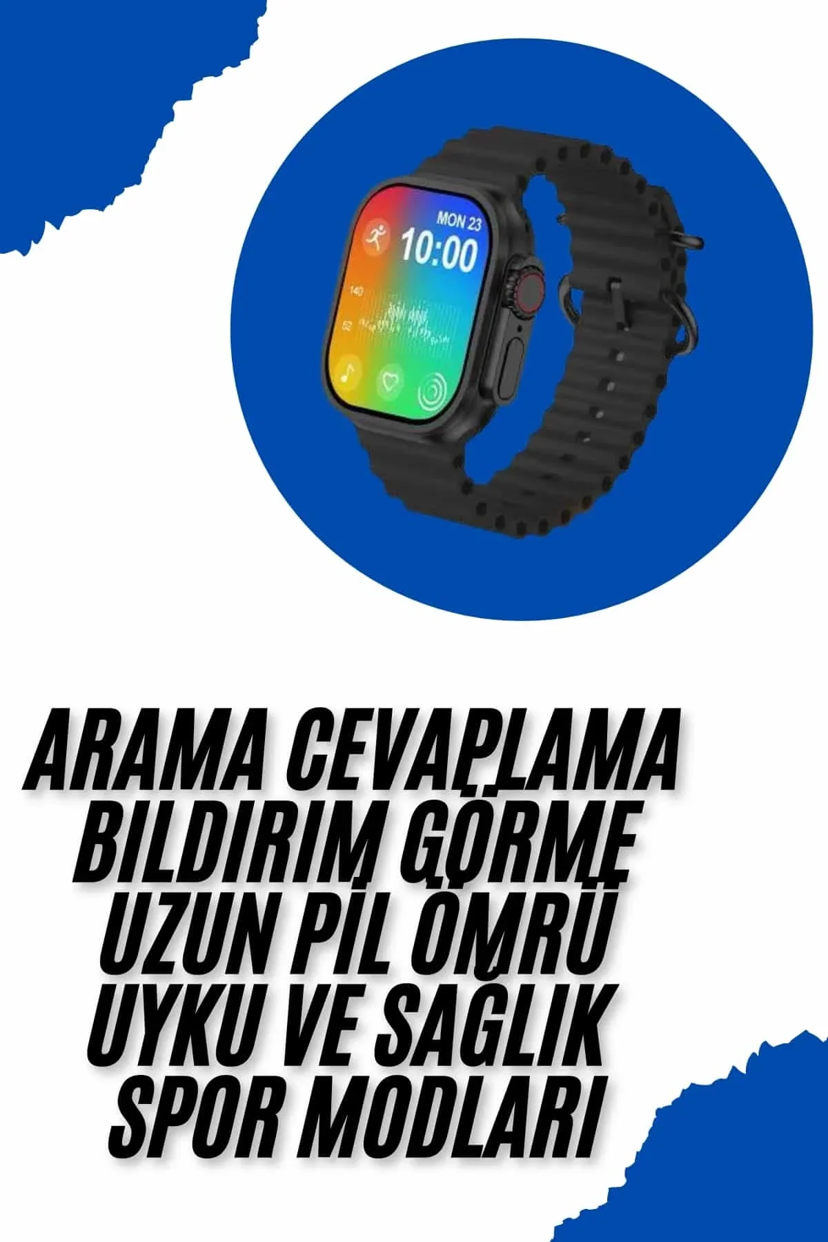 Akıllı Saat Sağlık Takibi Kalp Atışı Adımsayar Ultra Yeni Nesil Nefes Egzersizi - Just Cheap Store Görsel 3