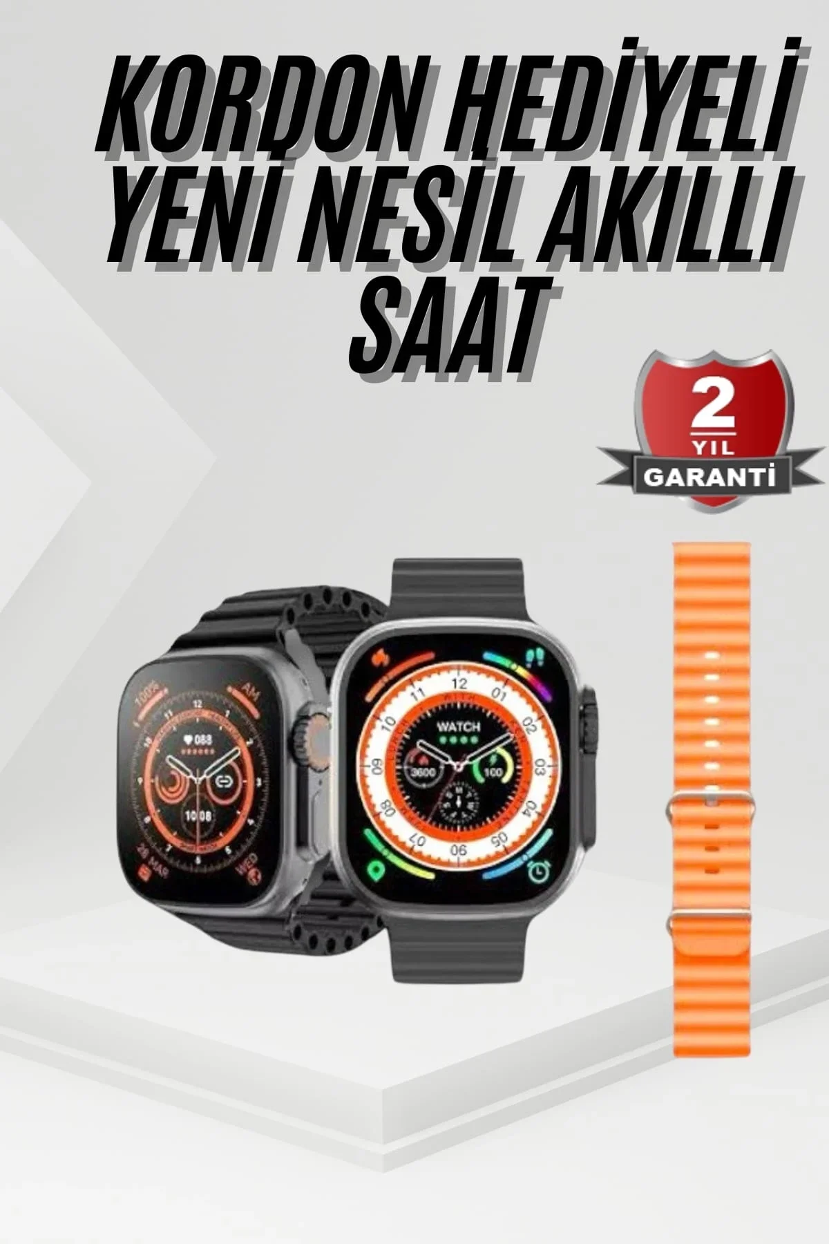 Akıllı Saat Sağlık Takibi Kalp Atışı Adımsayar Ultra Yeni Nesil Nefes Egzersizi - Just Cheap Store Görsel 2