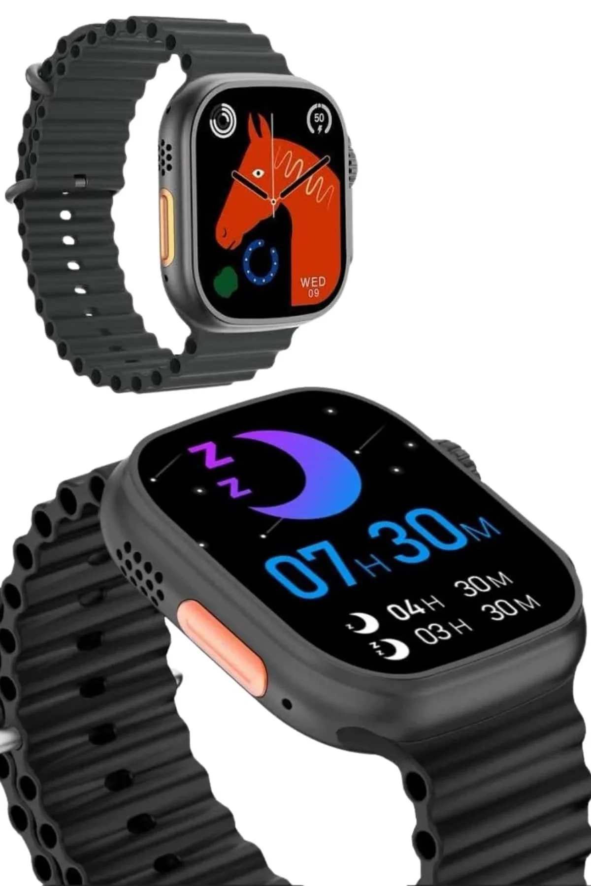 Ultra Akıllı Saat 49 Mm Çift Kordonlu Arama Cevaplama Bluetooth Bağlantılı - Just Cheap Store Görsel 4