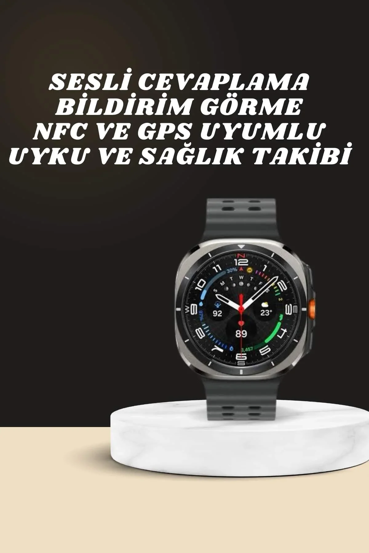 Akıllı Saat Amoled Ekran Bluetooth Bağlantılı Sağlık Takibi Gps Uyumlu - Just Cheap Store Görsel 3