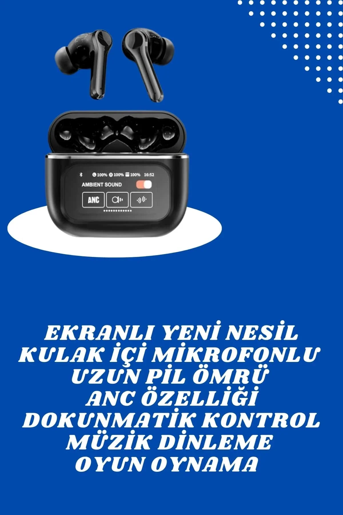 Ekranlı Yeni Nesil Pro Kulaklık Ve Akıllı Saat Kampanyası Kulak İçi Mikrofonlu - Just Cheap Store Görsel 3