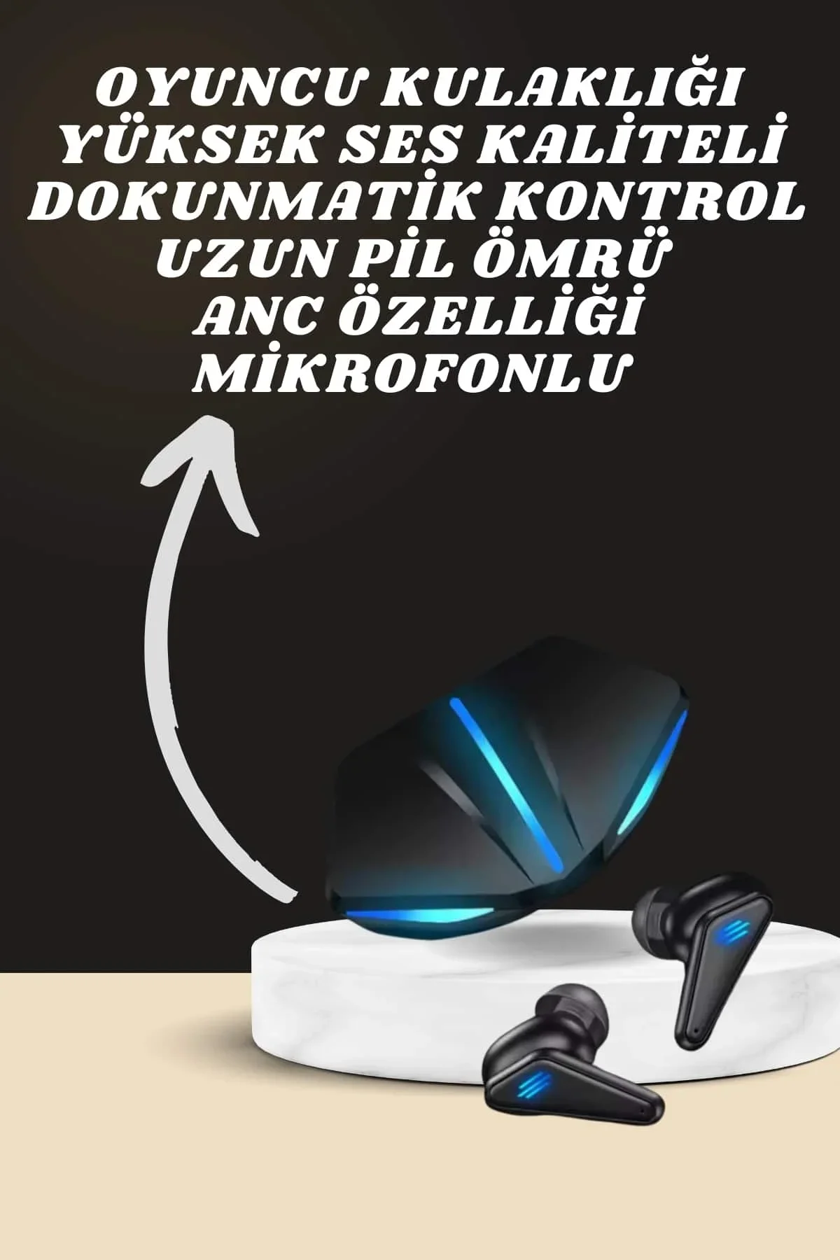 7 Kordonlu Akıllı Saat Ve Kulaklığı Anc Özelliği Kulak İçi Mikrofonlu Sesli Görüşme - Just Cheap Store Görsel 3