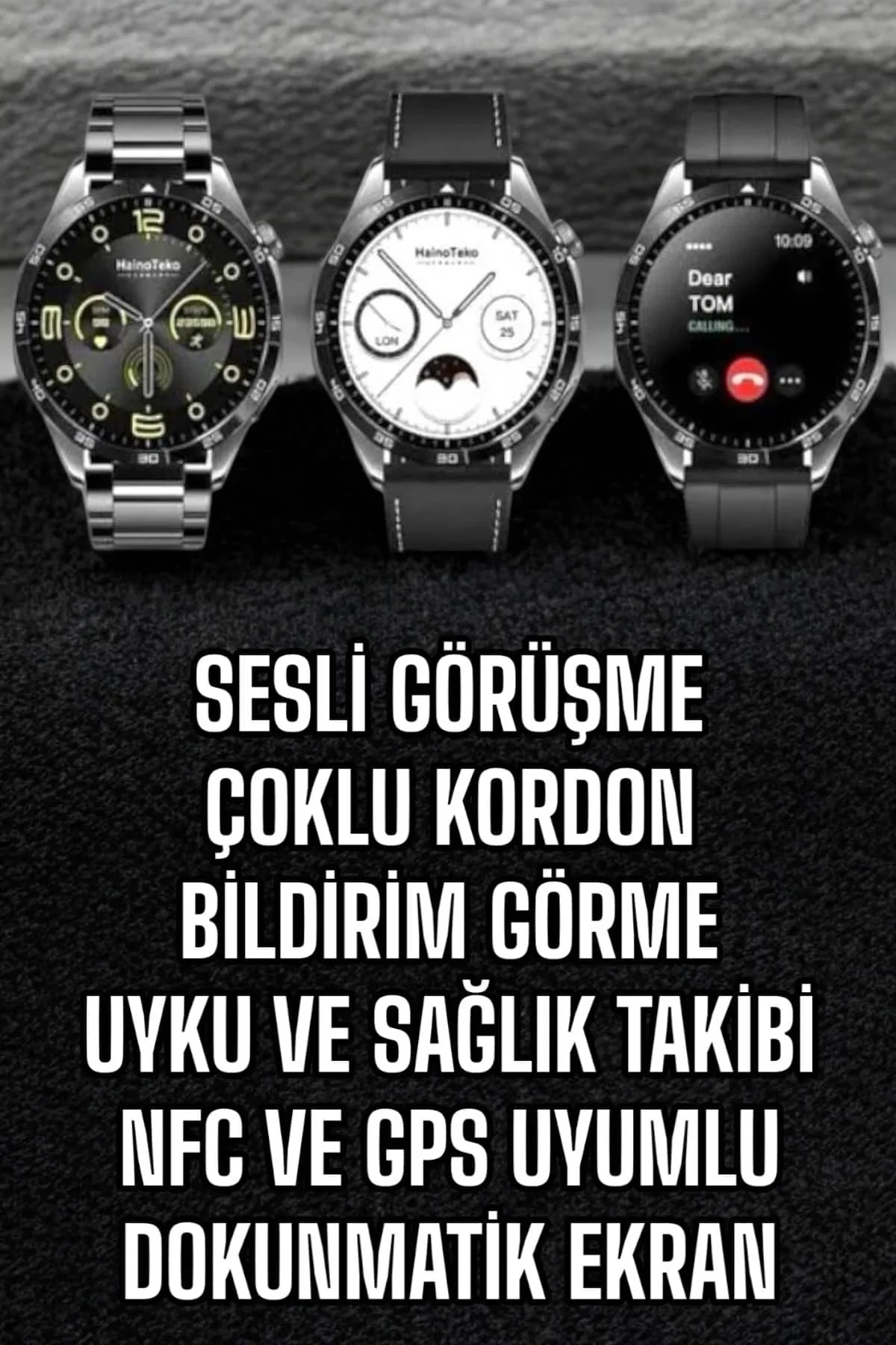 Akıllı Saat Titreşimli Pusula Nabız Ve Tansiyon Ölçer Nfc Uyumlu - Just Cheap Store Görsel 3