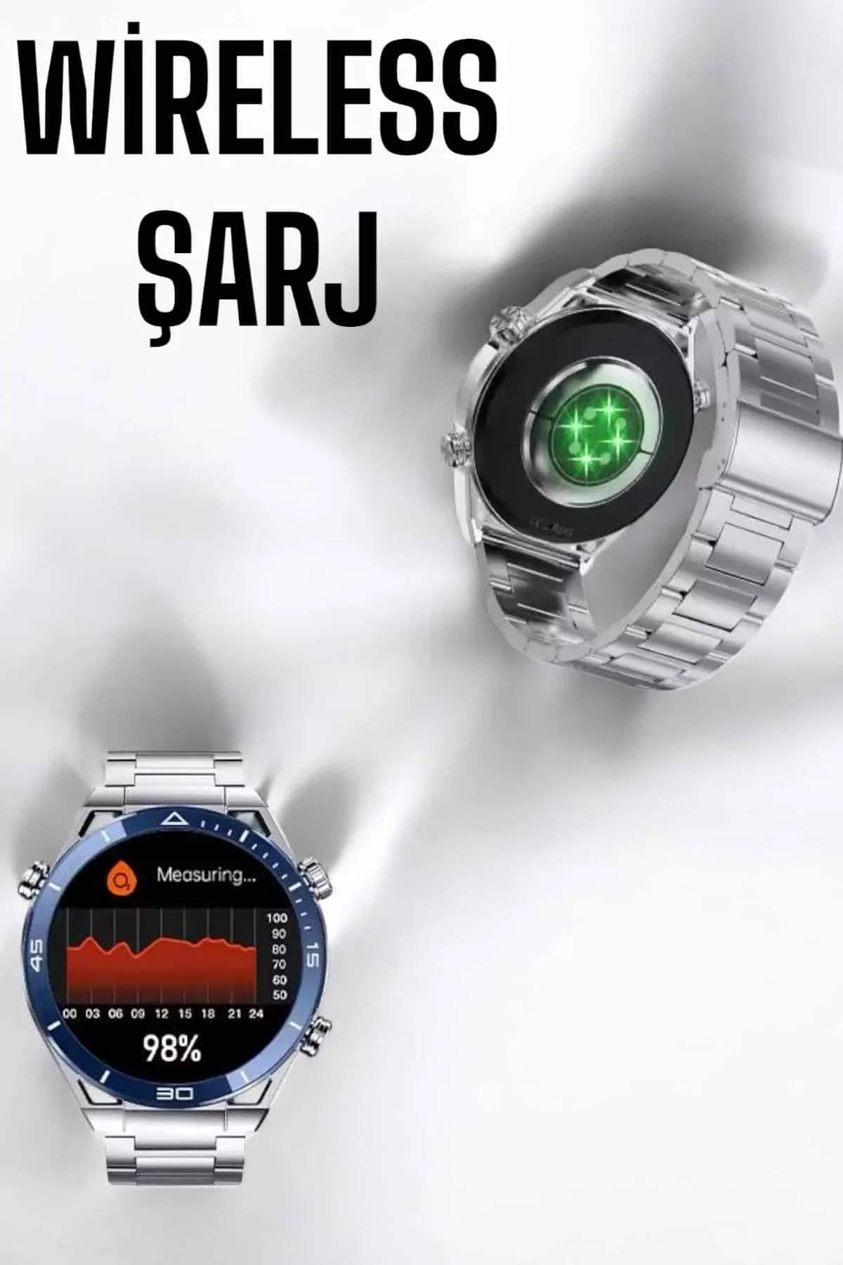 Akıllı Saat Yeni Nesil 2024 Model Metal Kordonlu Bluetooth Bağlantılı - Just Cheap Store Görsel 4