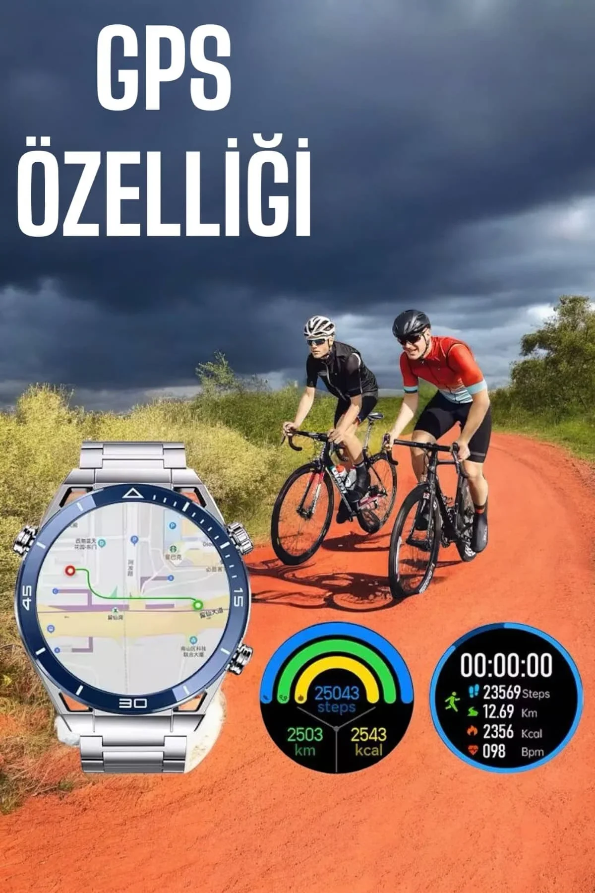 Akıllı Saat Yeni Nesil 2024 Model Metal Kordonlu Bluetooth Bağlantılı - Just Cheap Store Görsel 5